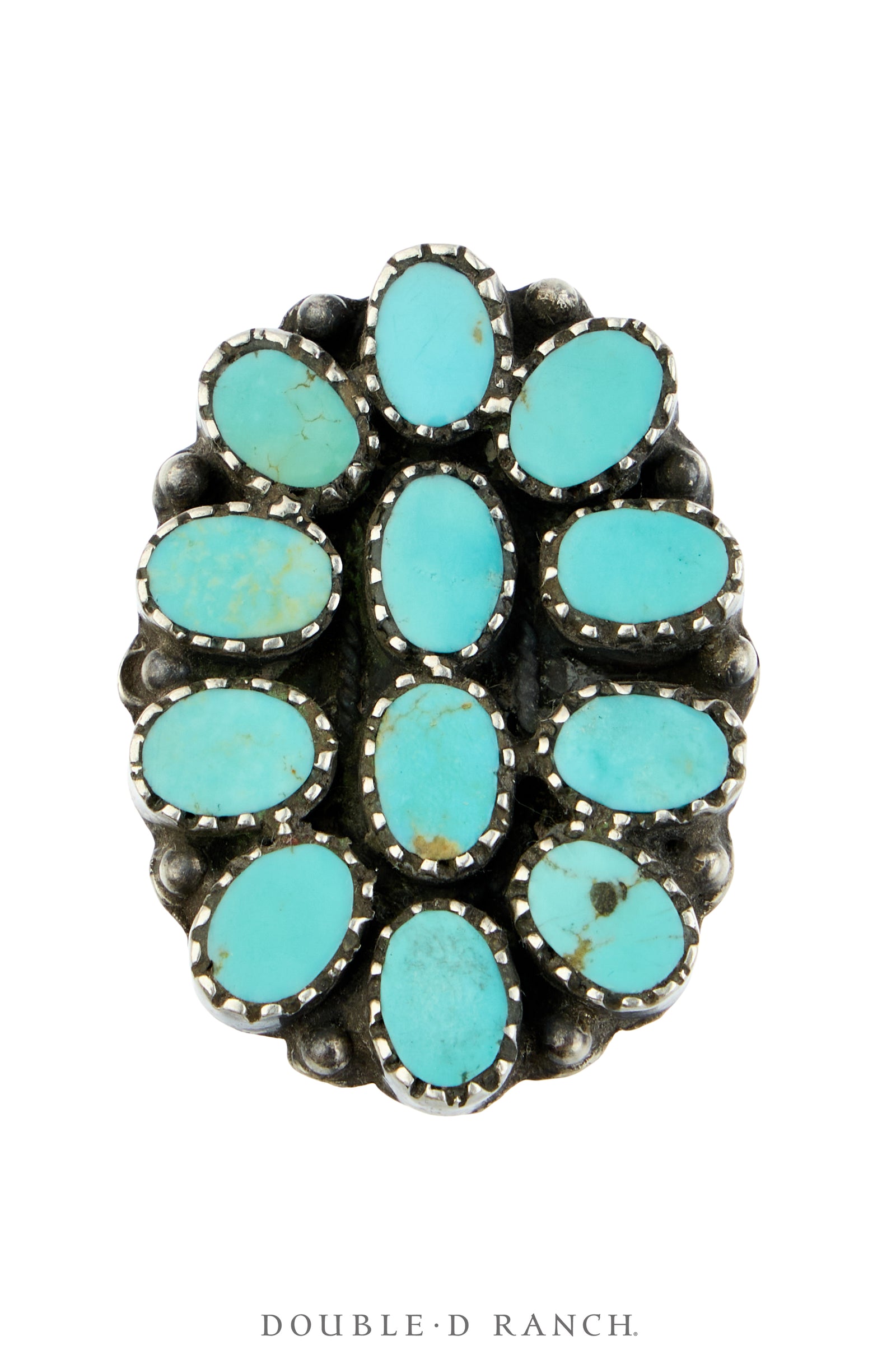 Ring, Cluster, Turquoise, Vintage, 2028