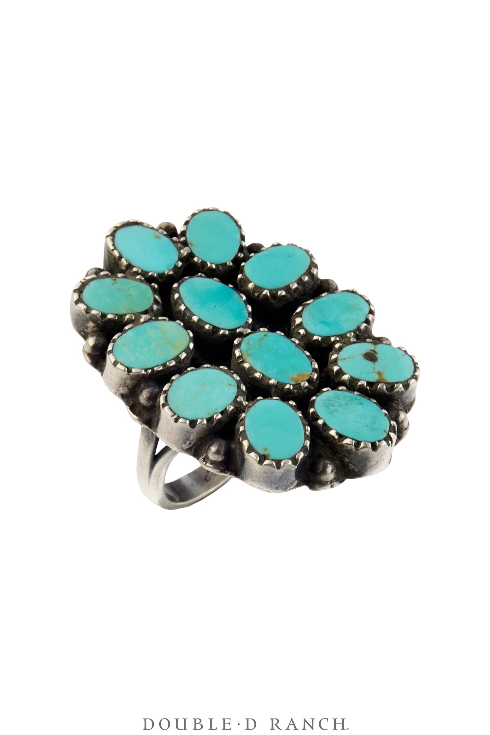 Ring, Cluster, Turquoise, Vintage, 2028