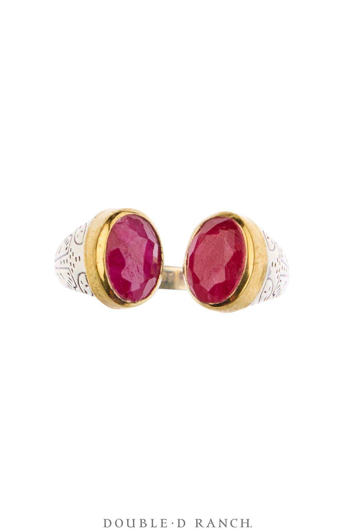 Ring, Faceted Jewel, Double Stone Wrap, Carnelian, Contemporary, 2032D