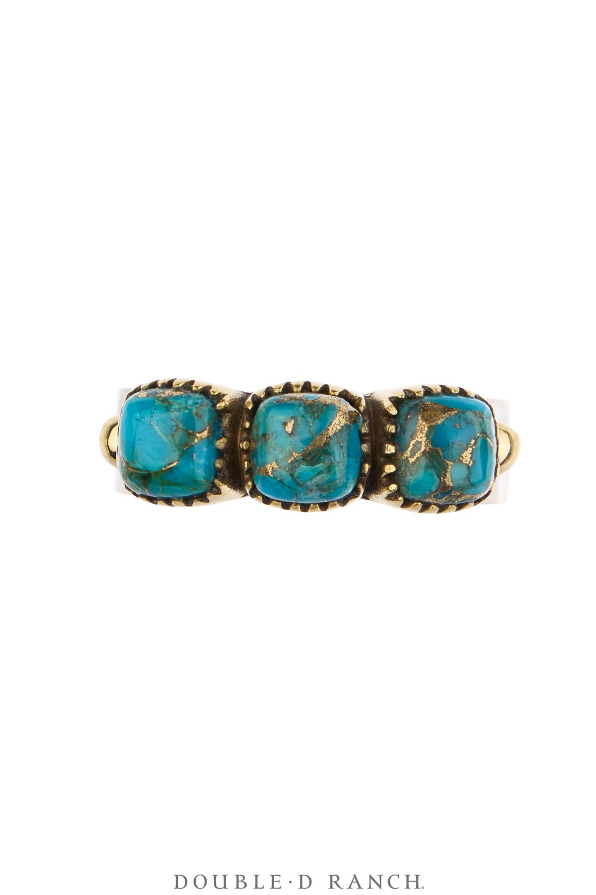 Ring, Faceted Jewel, Row, Turquoise, Contemporary, 2033C