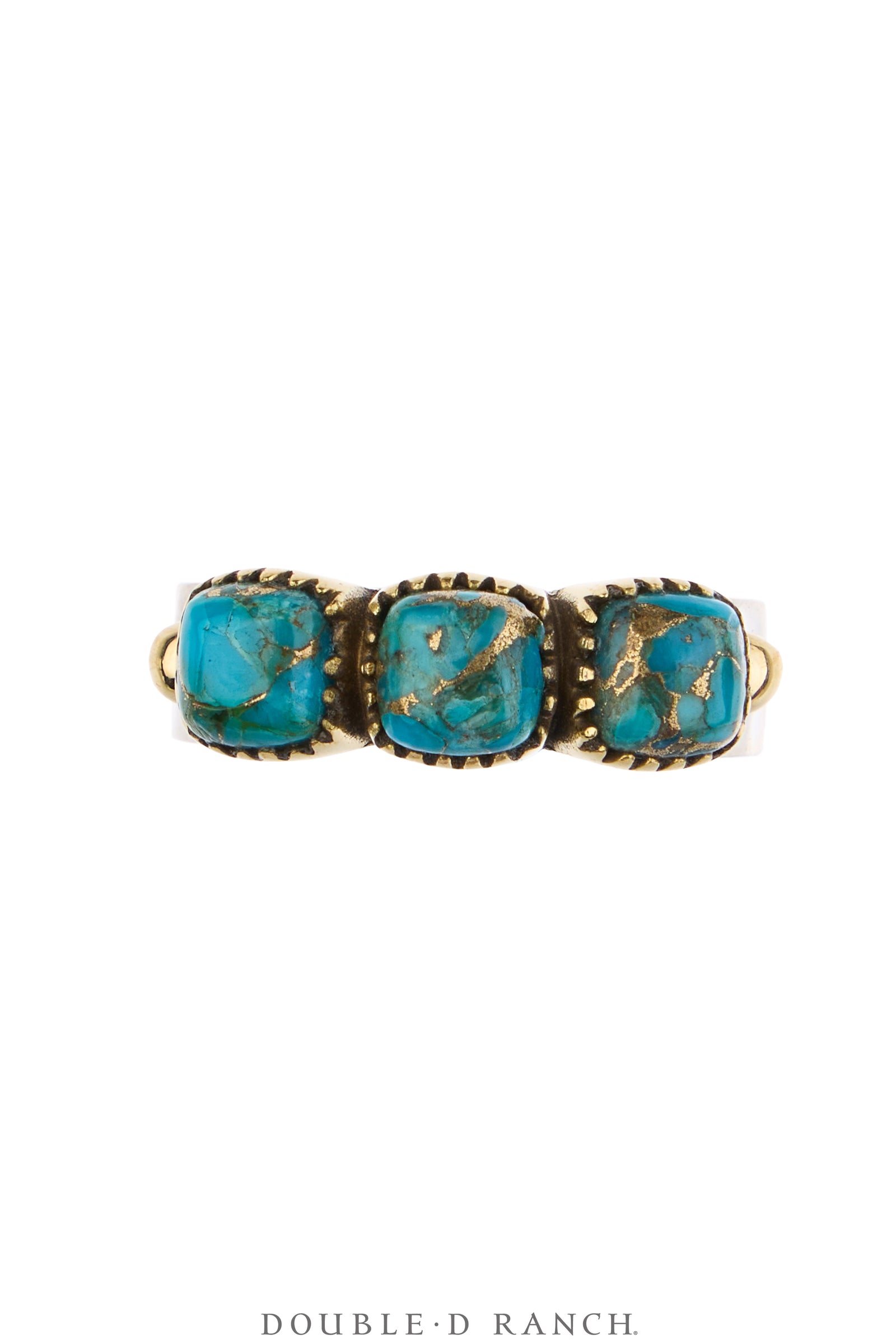 Ring, Faceted Jewel, Row, Turquoise, Contemporary, 2033C