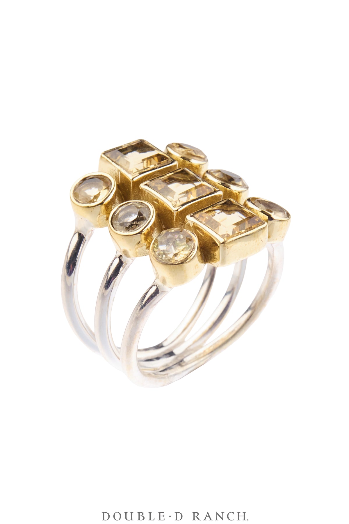 Ring, Faceted Jewel, Shield, Citrine, Contemporary, 2034G