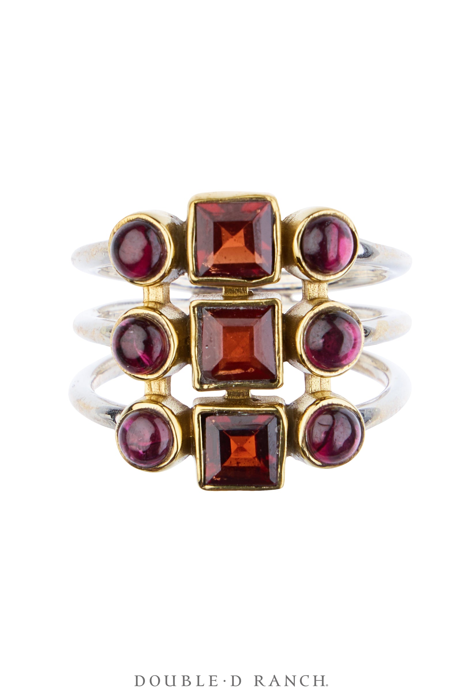 Ring, Faceted Jewel, Shield, Garnet, Contemporary, 2034B
