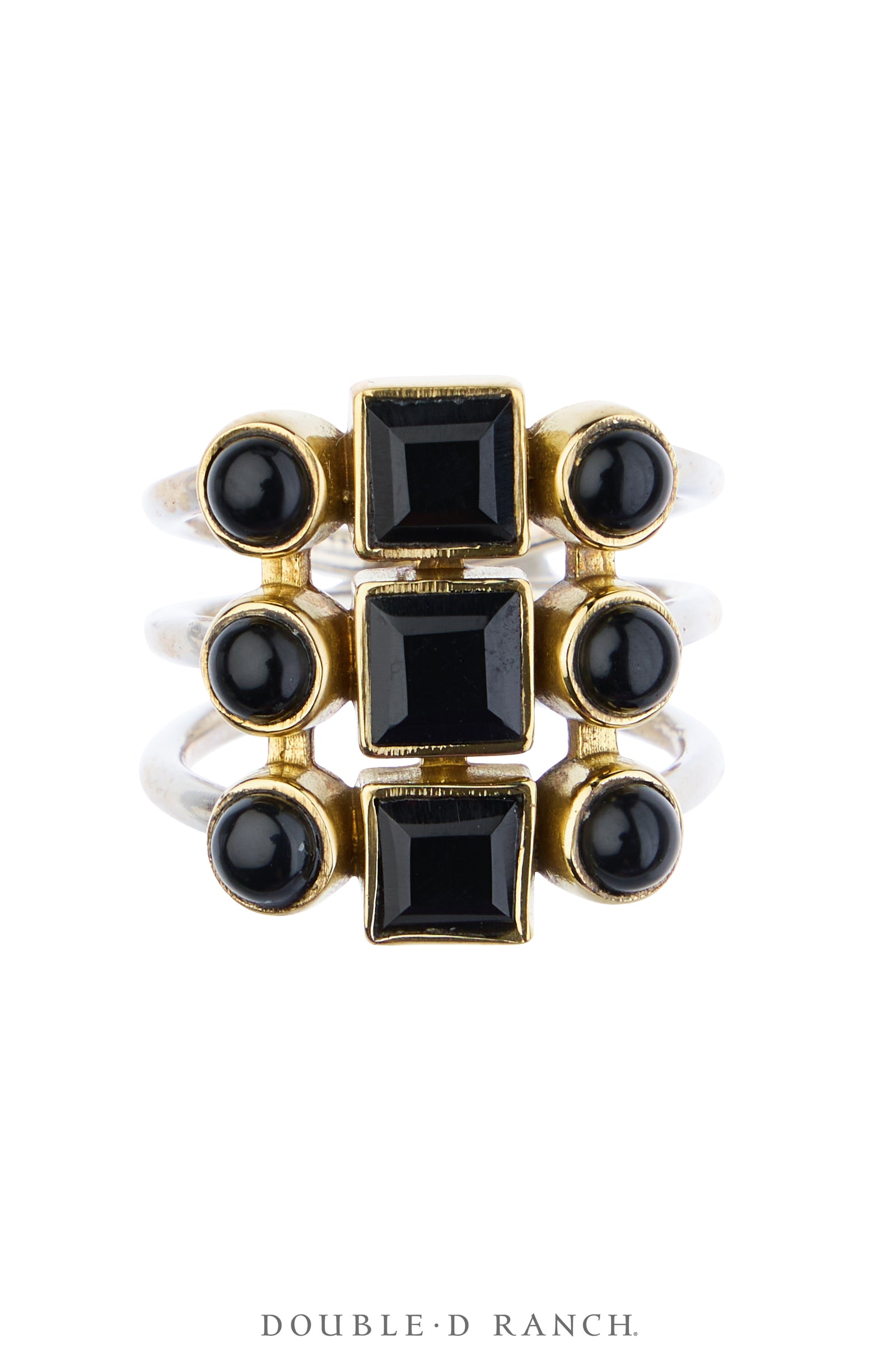 Ring, Faceted Jewel, Shield, Onyx, Contemporary, 2034D