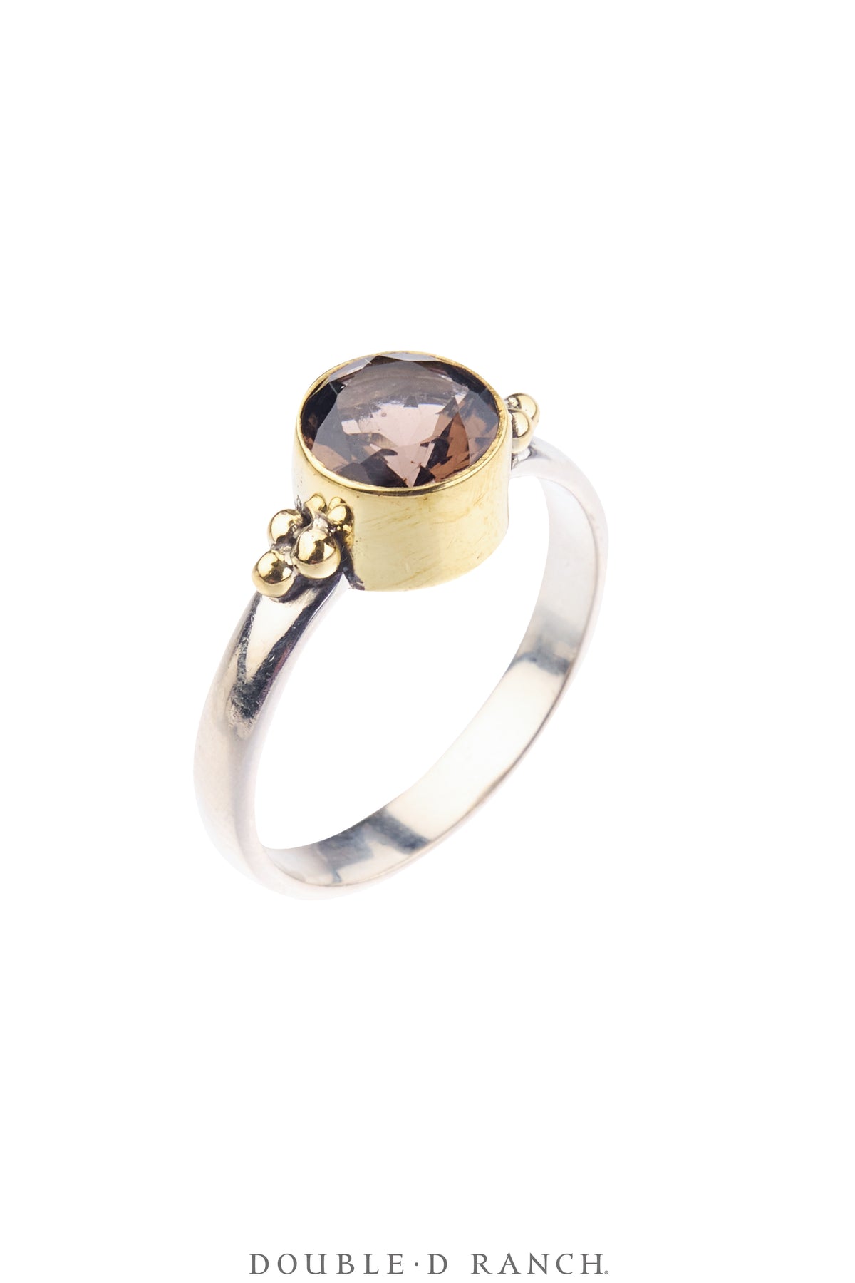 Ring, Faceted Jewel, Single Stone, Smokey Quartz, Contemporary, 2035