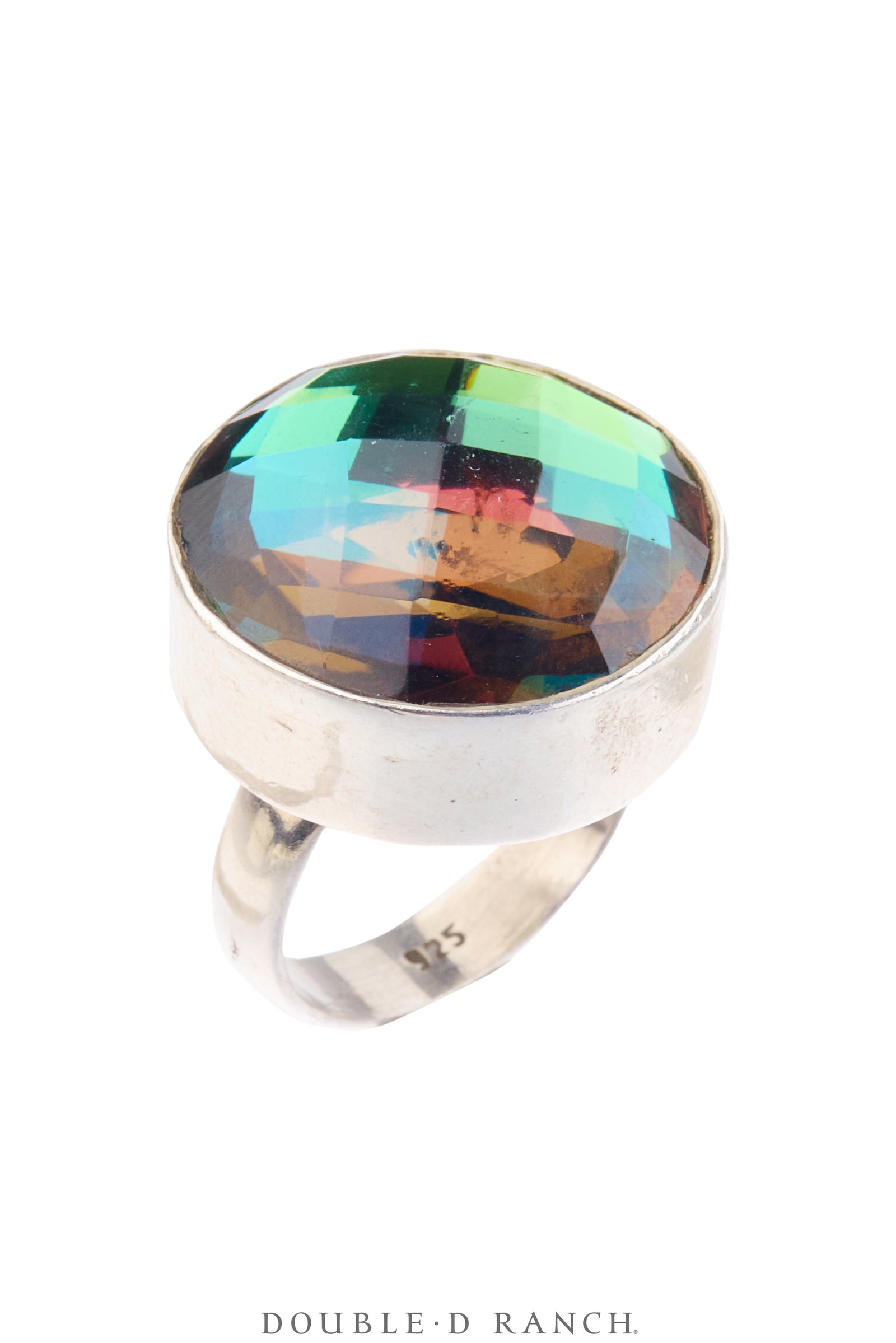 Ring, Faceted Jewel, Single Stone, Ammolite, Contemporary, 2044