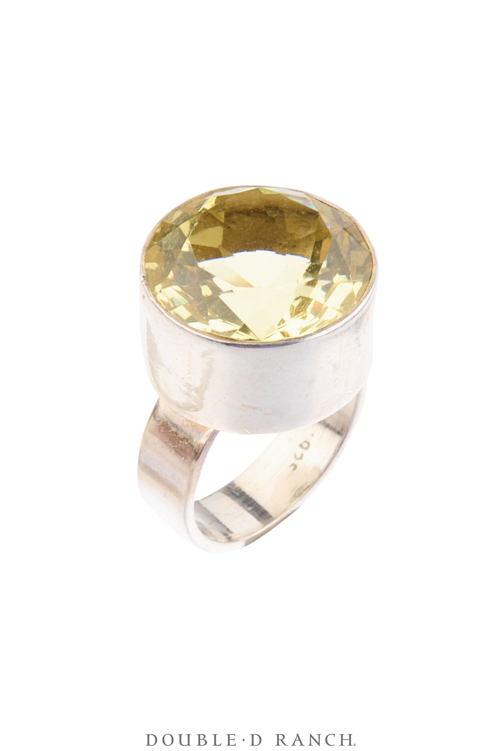Ring, Faceted Jewel, Single Stone, Lemon Quartz, Contemporary, 2062