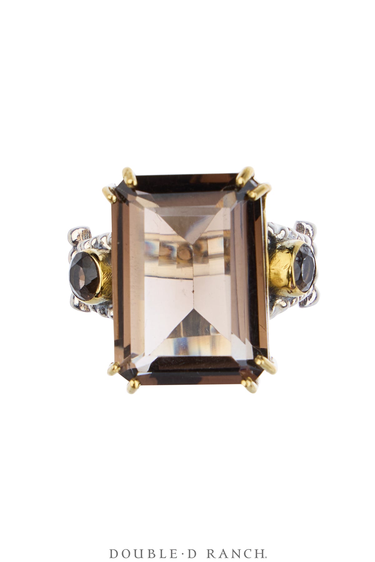 Ring, Faceted Jewel, Single Stone, Smoky Quartz, Contemporary, 2069