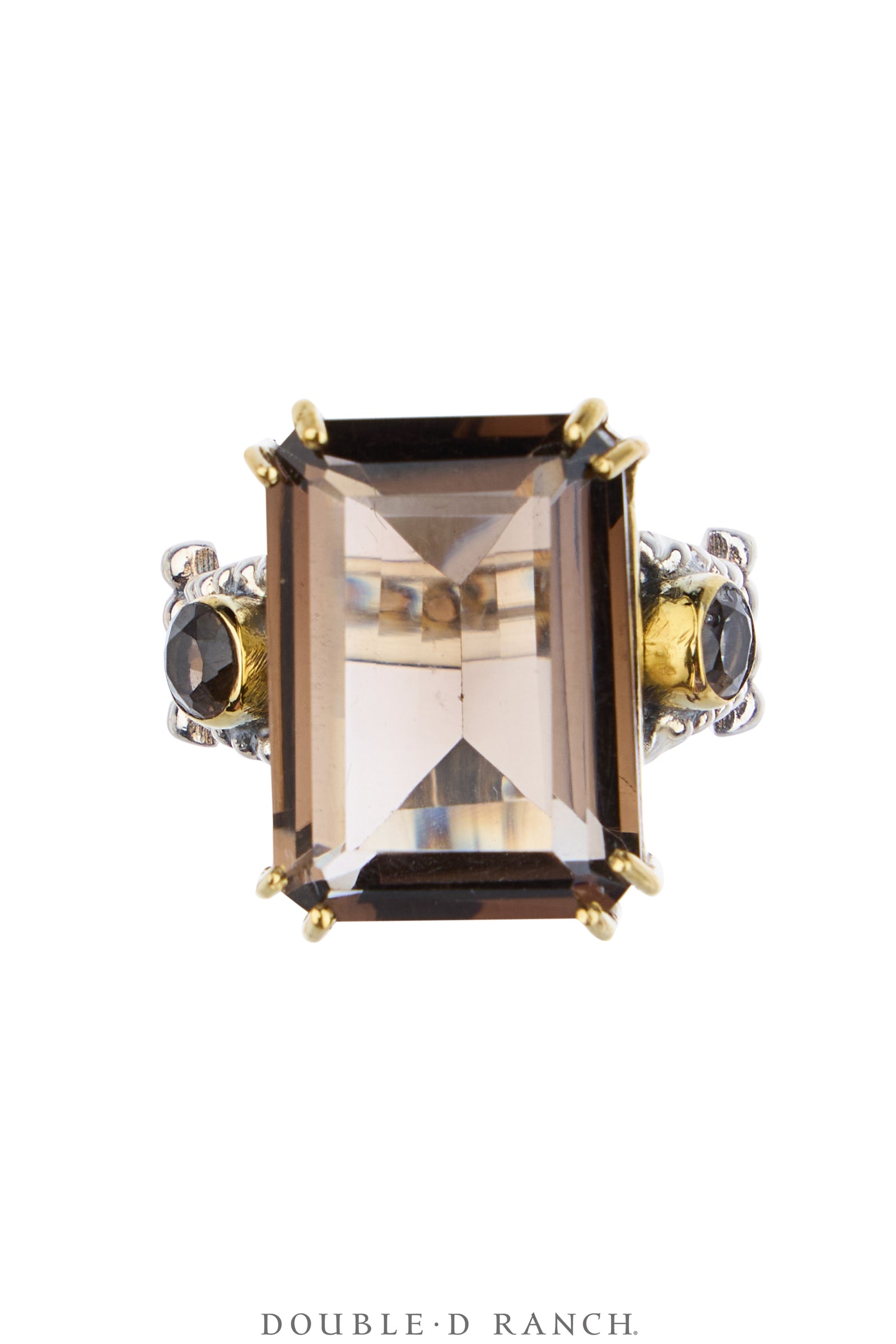 Ring, Faceted Jewel, Single Stone, Smoky Quartz, Contemporary, 2069