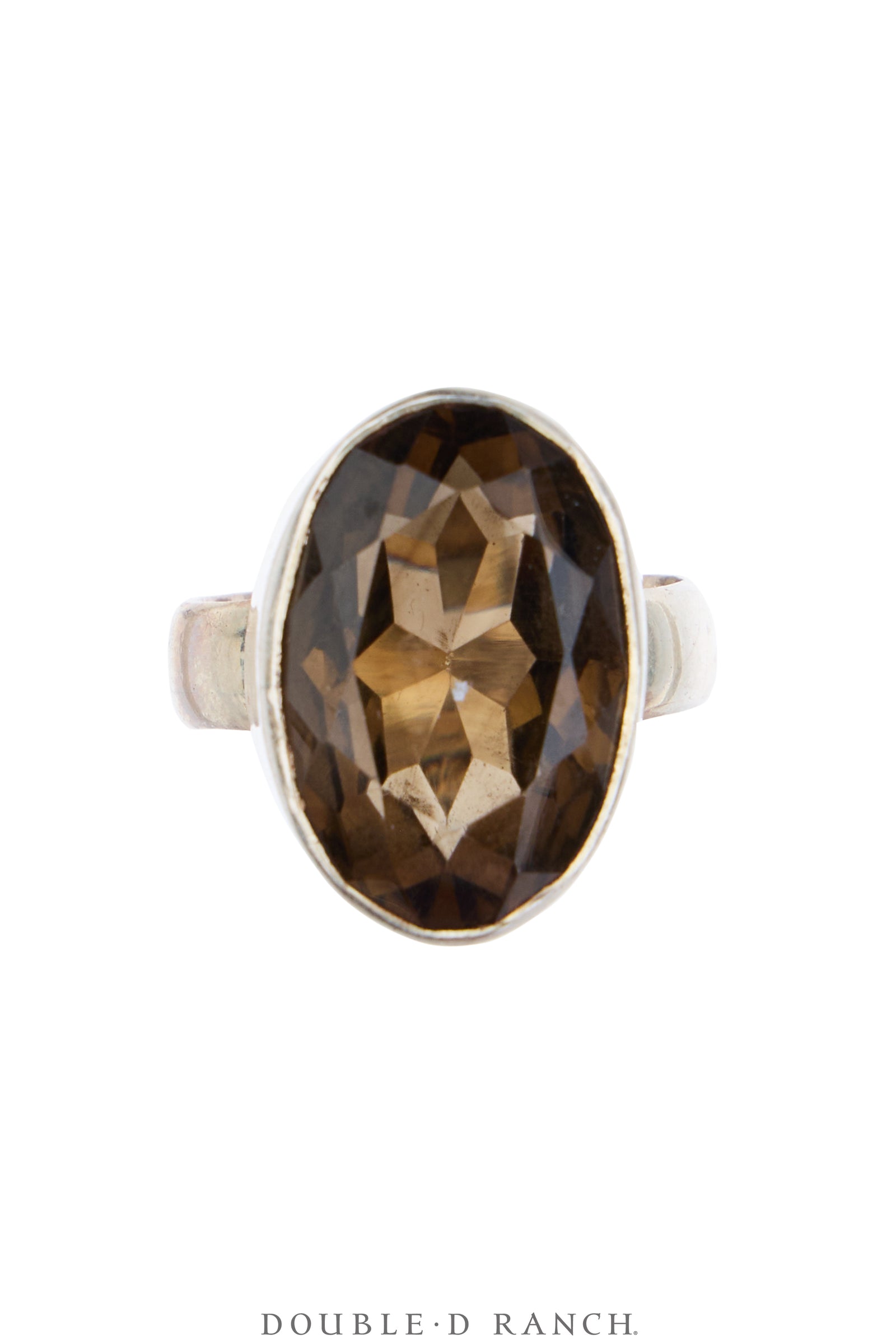 Ring, Faceted Jewel, Single Stone, Smoky Quartz, Contemporary, 2070
