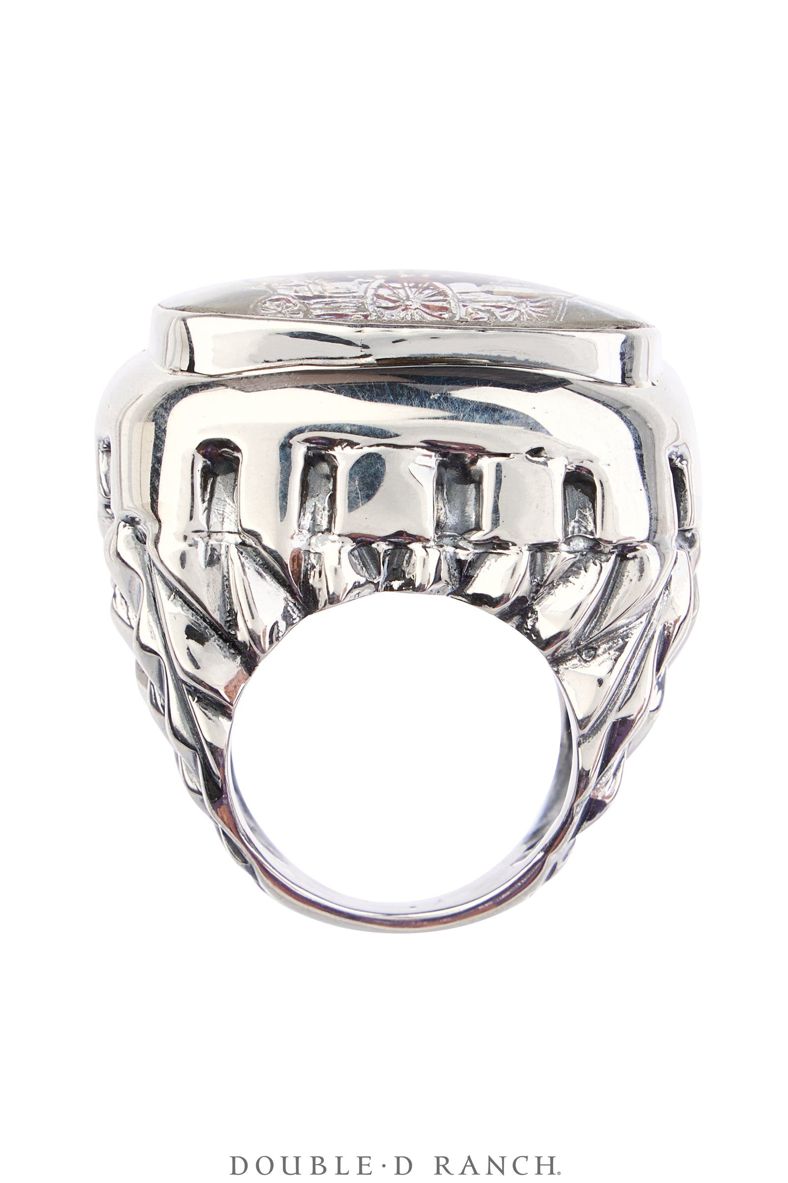 Ring, Dian Malouf, Glass Wagon, Sterling Silver, Hallmark, Contemporary, 2074
