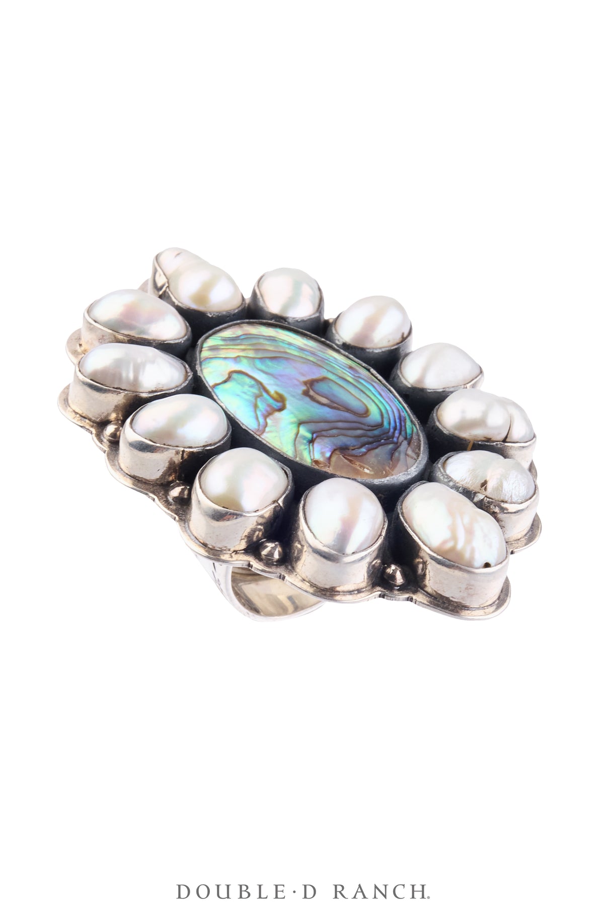 Ring, Federico, Cluster, Abalone, Mother of Pearl, Hallmark, Contemporary, 2077