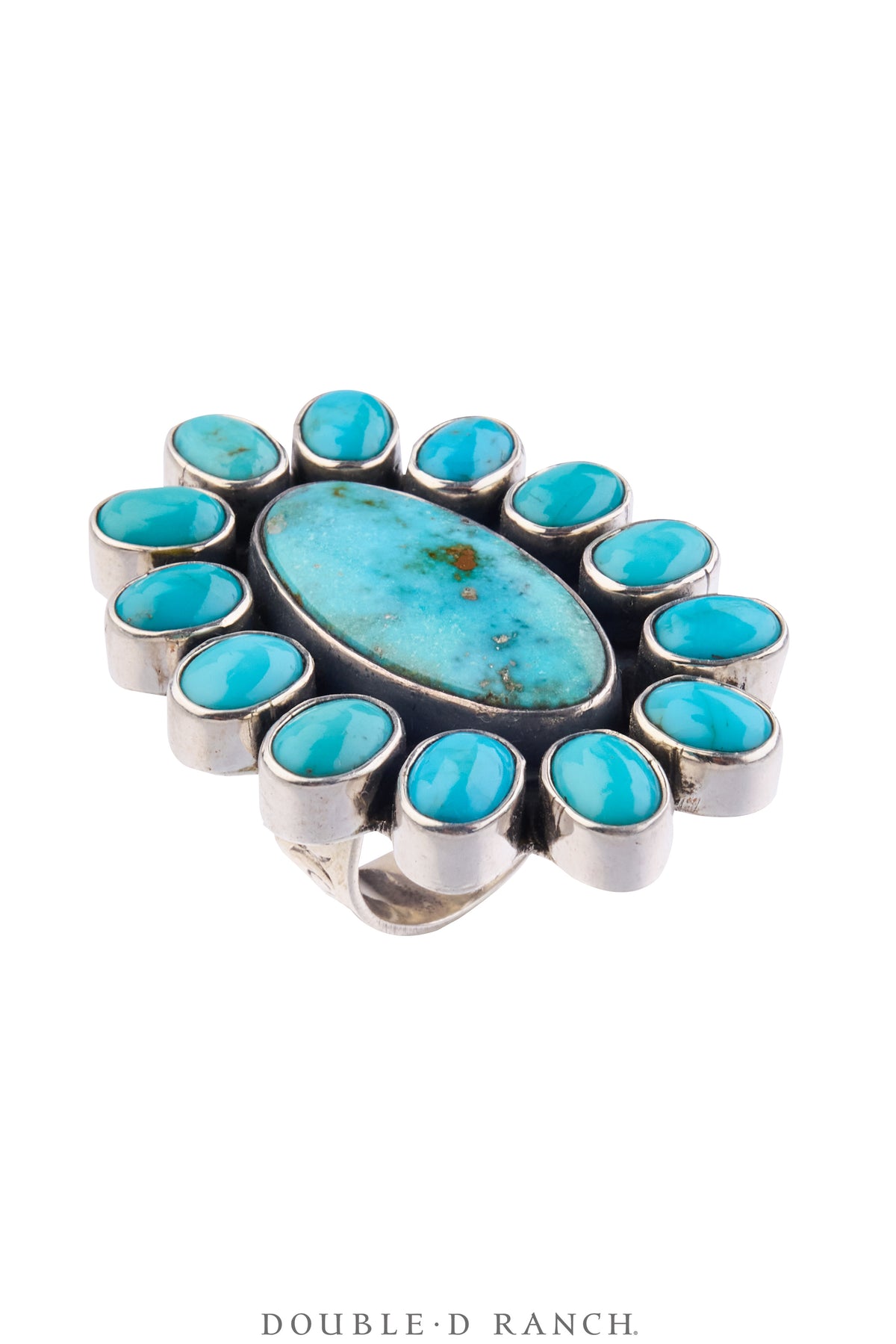 Ring, Federico, Cluster, Turquoise, Hallmark, Contemporary, 2079