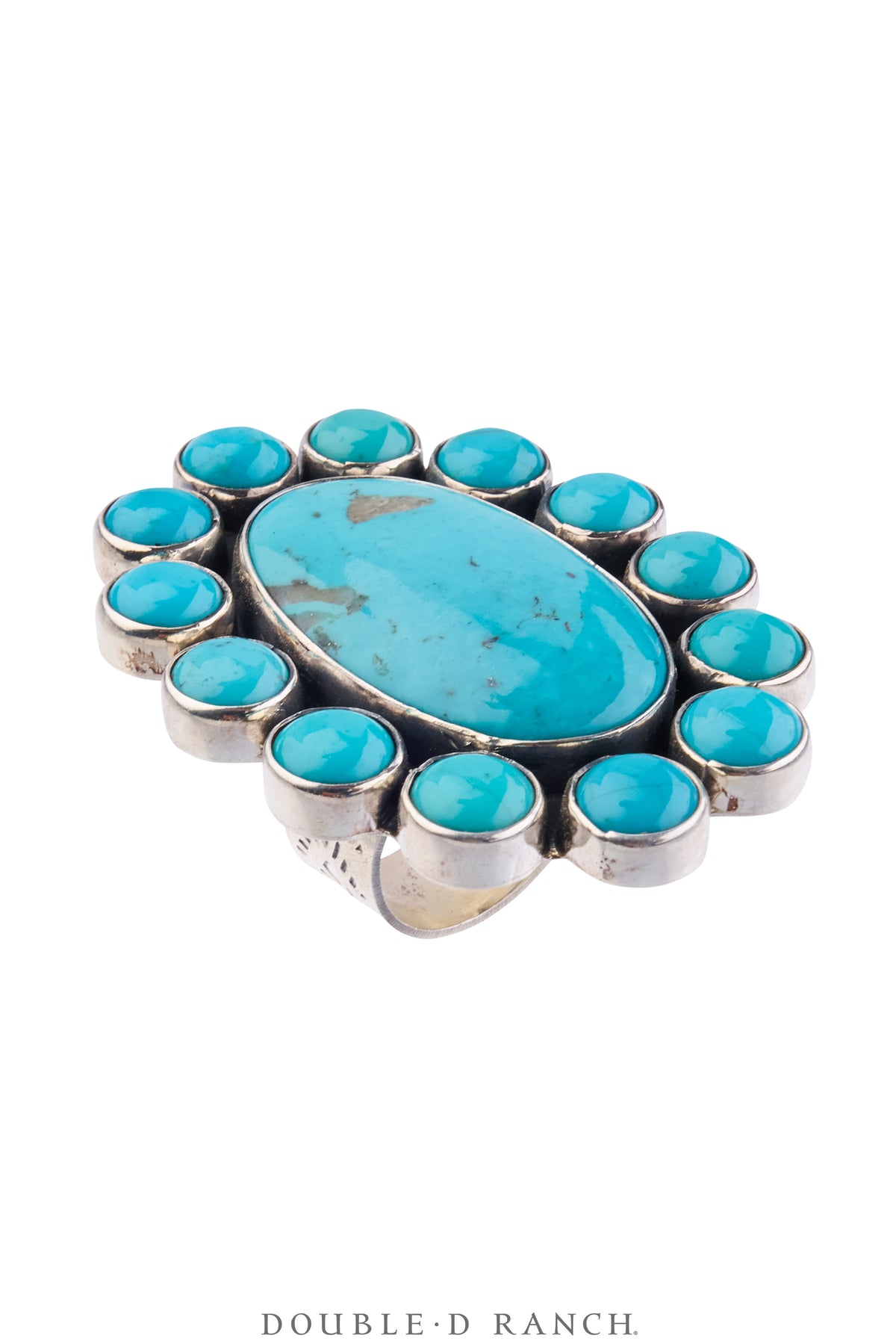 Ring, Federico, Cluster, Turquoise, Hallmark, Contemporary, 2078