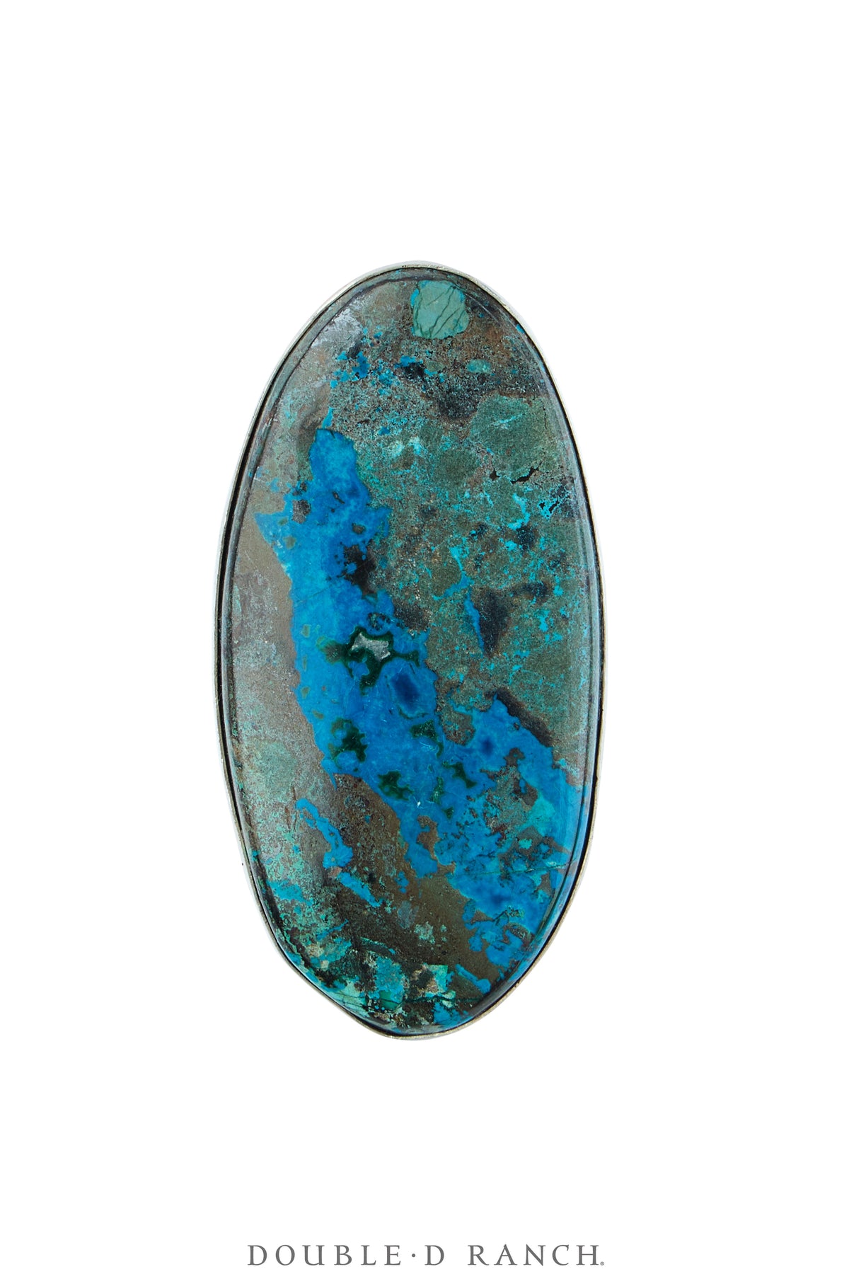 Ring, Natural Stone, Azurite, Malachite, Single Stone, Vintage, 2088
