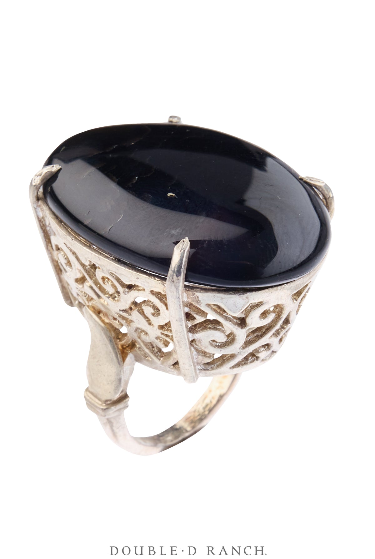 Ring, Faceted Jewel, Onyx, Contemporary, 2105