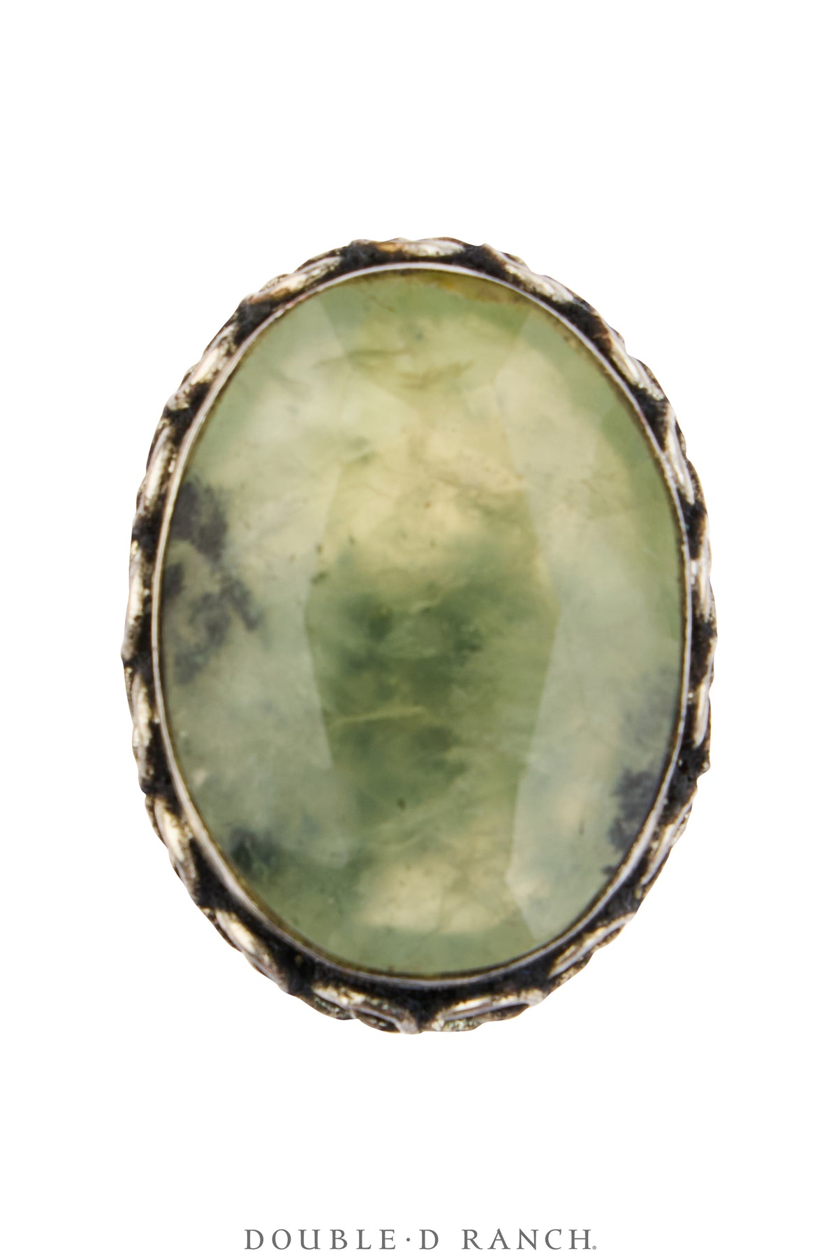 Ring, Faceted Jewel, Prehnite, Contemporary, 2109