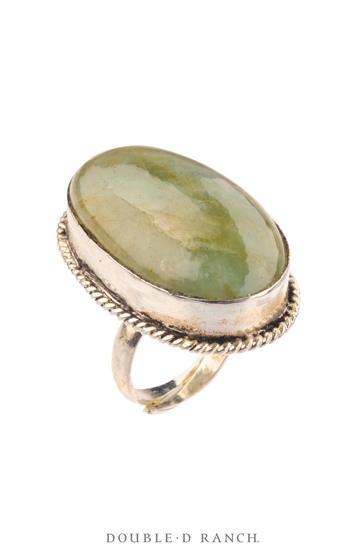 Ring, Faceted Jewel, Prehnite, Contemporary, 2111
