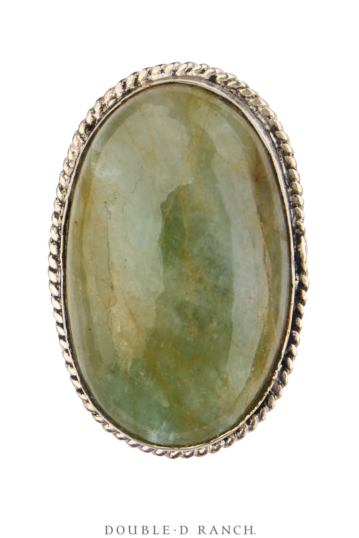 Ring, Faceted Jewel, Prehnite, Contemporary, 2111