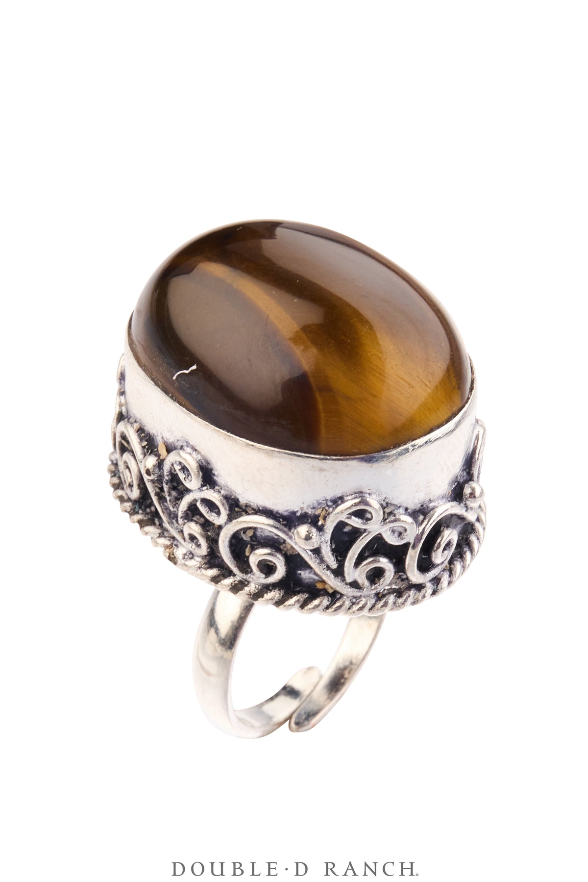 Ring, Faceted Jewel, Tiger's Eye, Contemporary, 2116