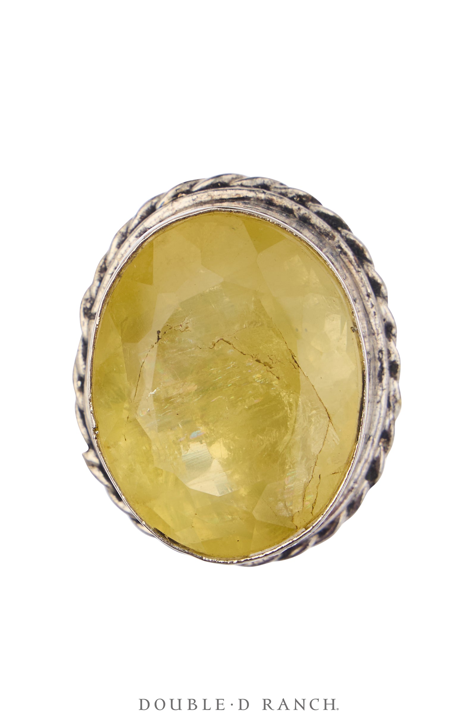 Ring, Faceted Jewel, Yellow Jade, Contemporary, 2117