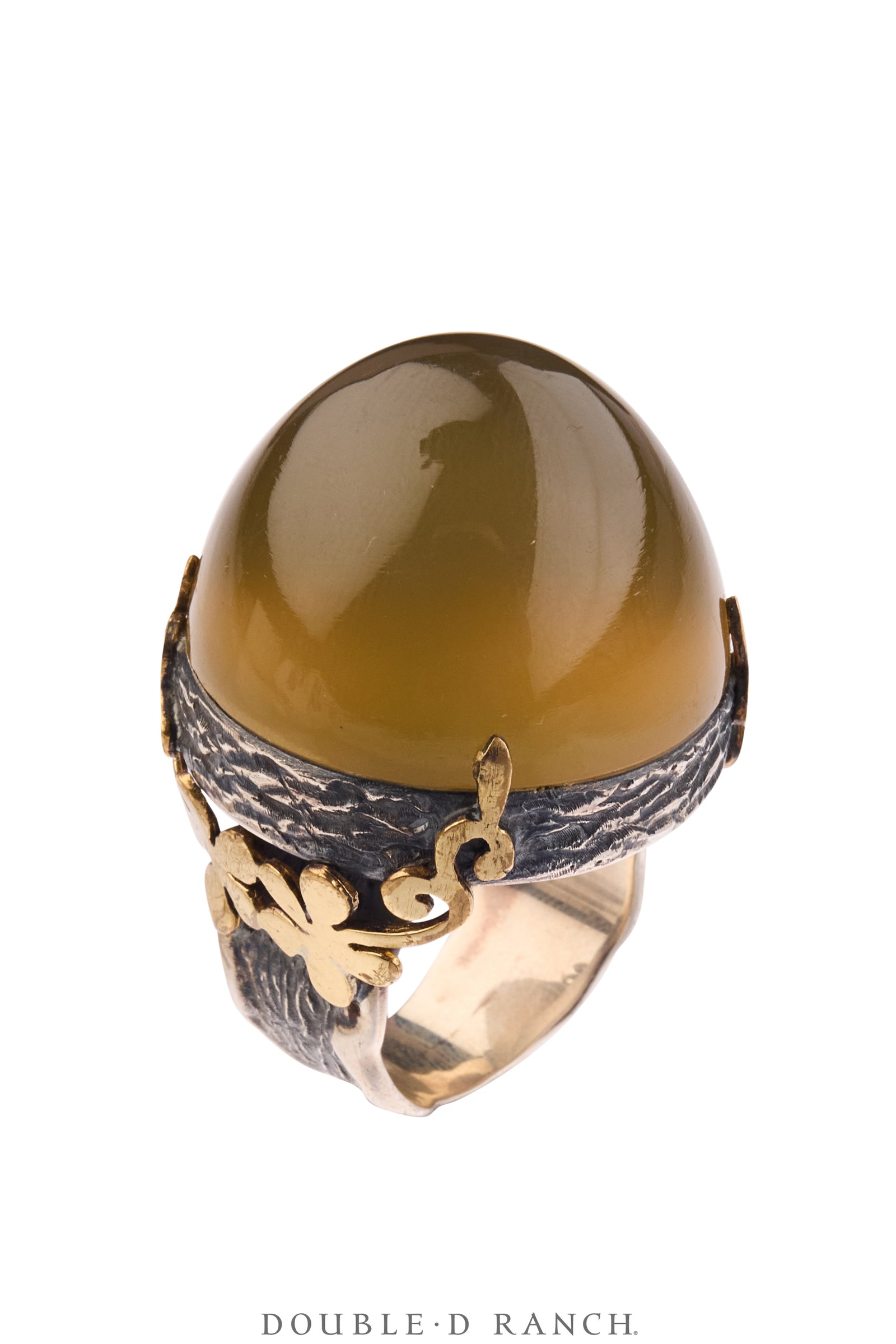 Ring, Statement, Cat's Eye Chrysoberyl, Faceted Jewels, Hallmark, Contemporary, 2127