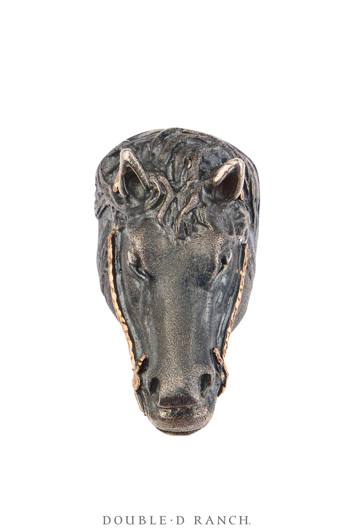 Ring, Statement, Faceted Jewels, Horse Head, 24k Gold, Hallmark, Contemporary, 2132