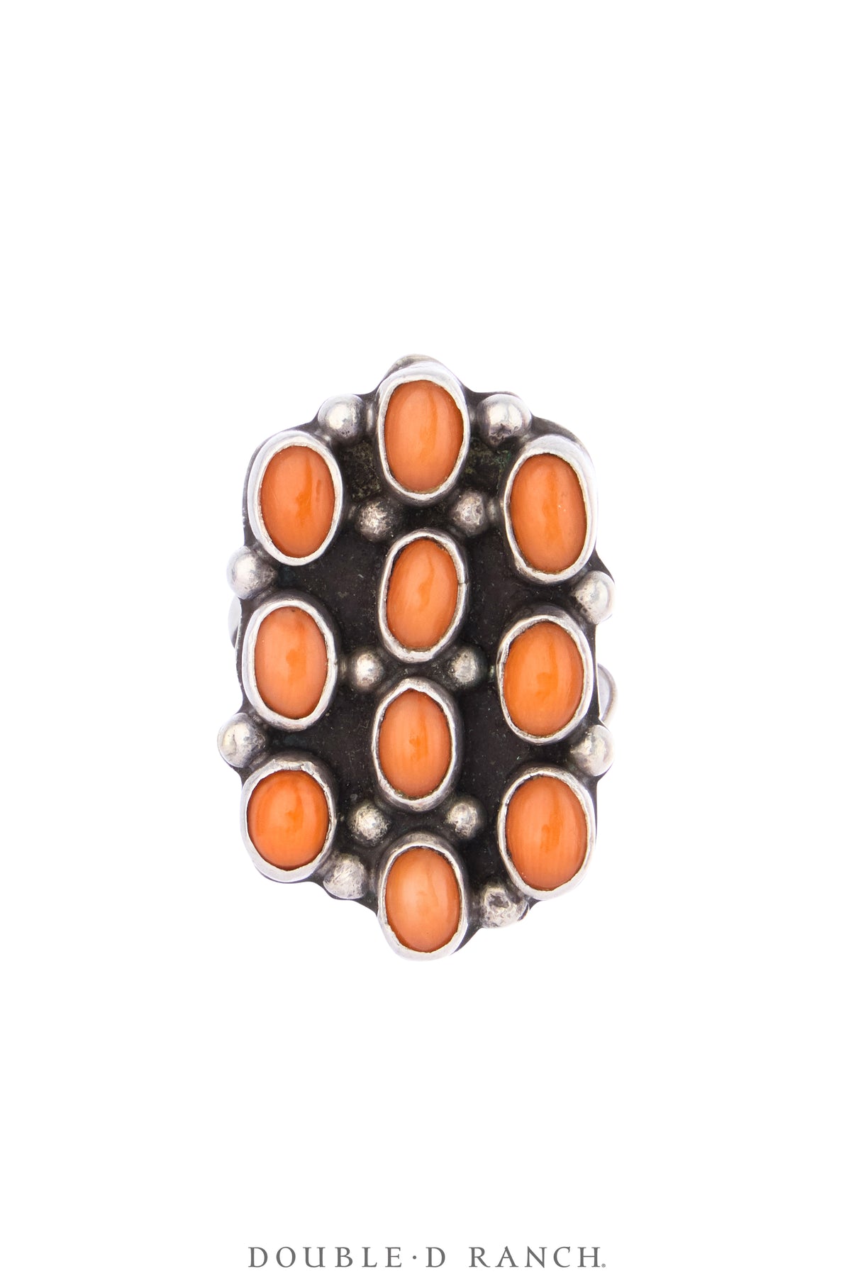 Ring, Cluster, Coral, Sans Hallmark, Vintage, 2135