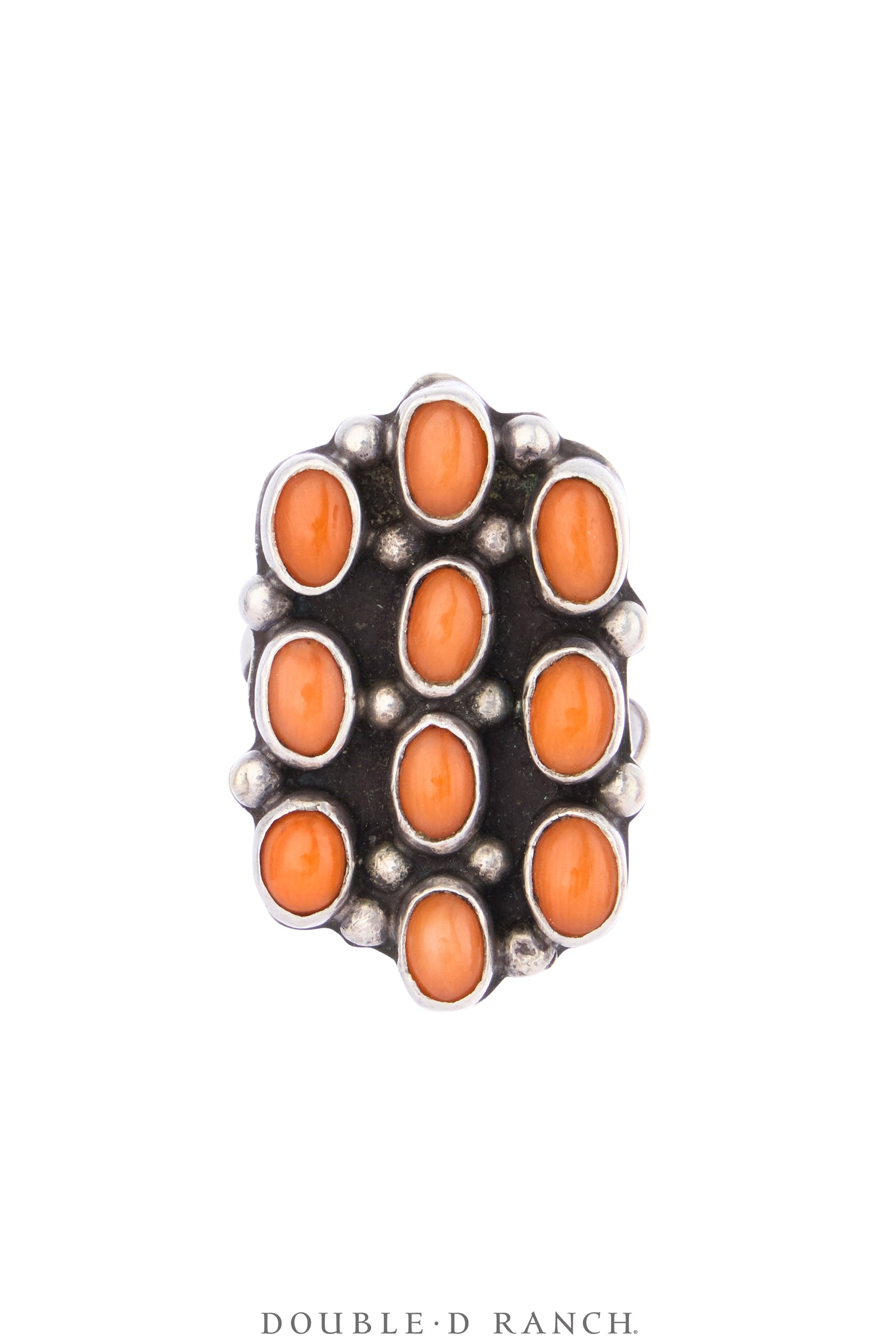 Ring, Cluster, Coral, Sans Hallmark, Vintage, 2135