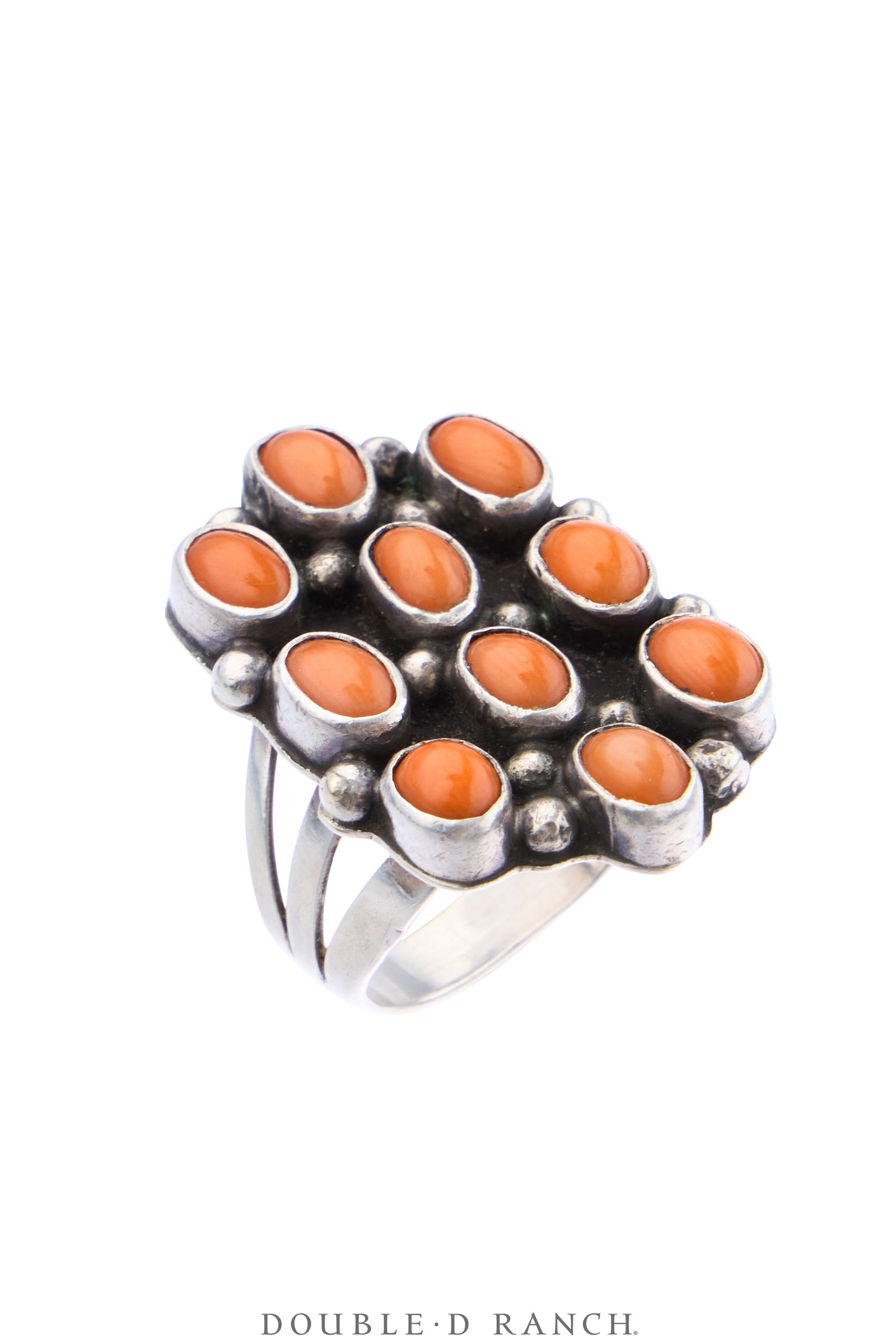 Ring, Cluster, Coral, Sans Hallmark, Vintage, 2135