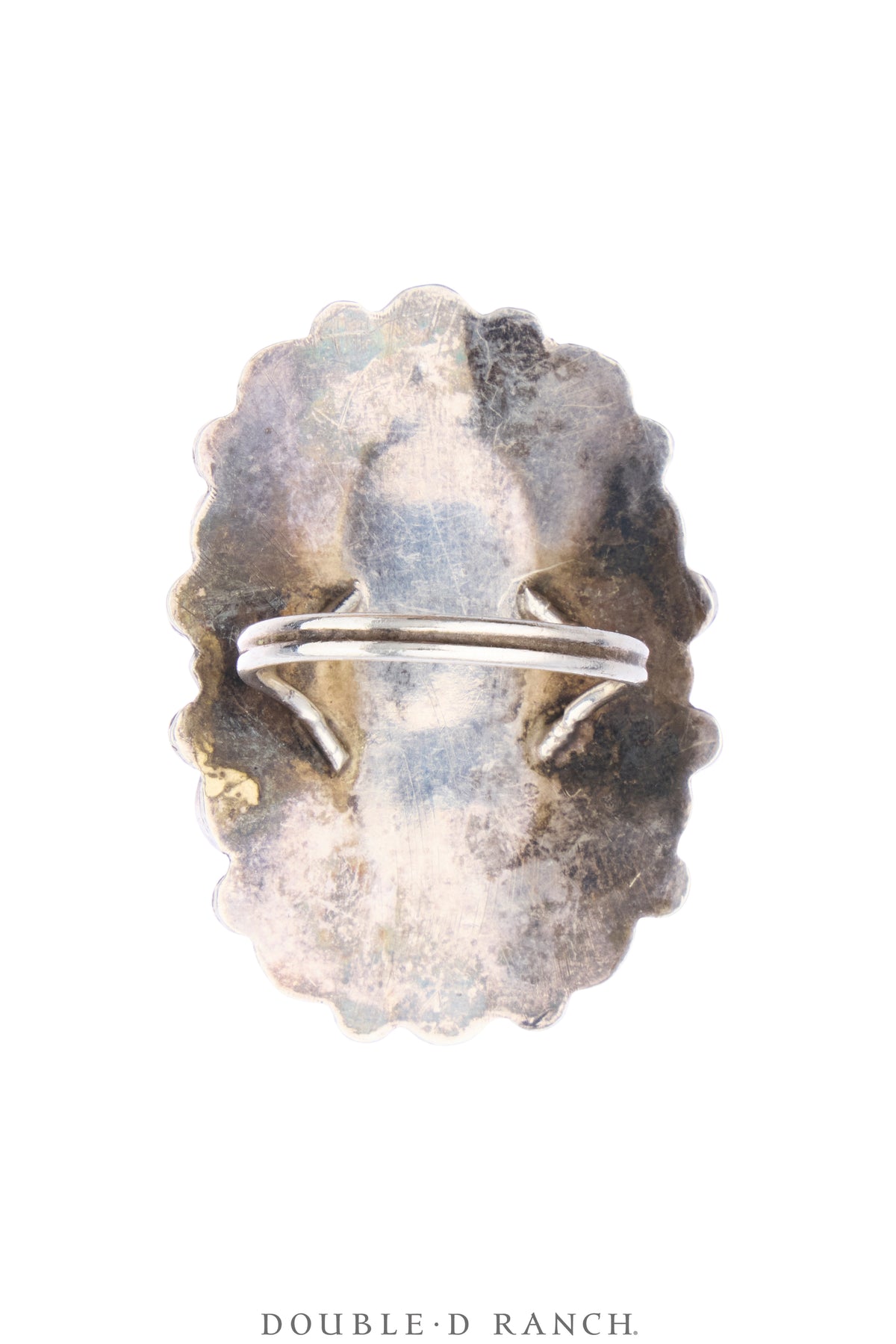 Ring, Cluster, Turquoise, Trader's Code Markings, Old Pawn, Early, 2140