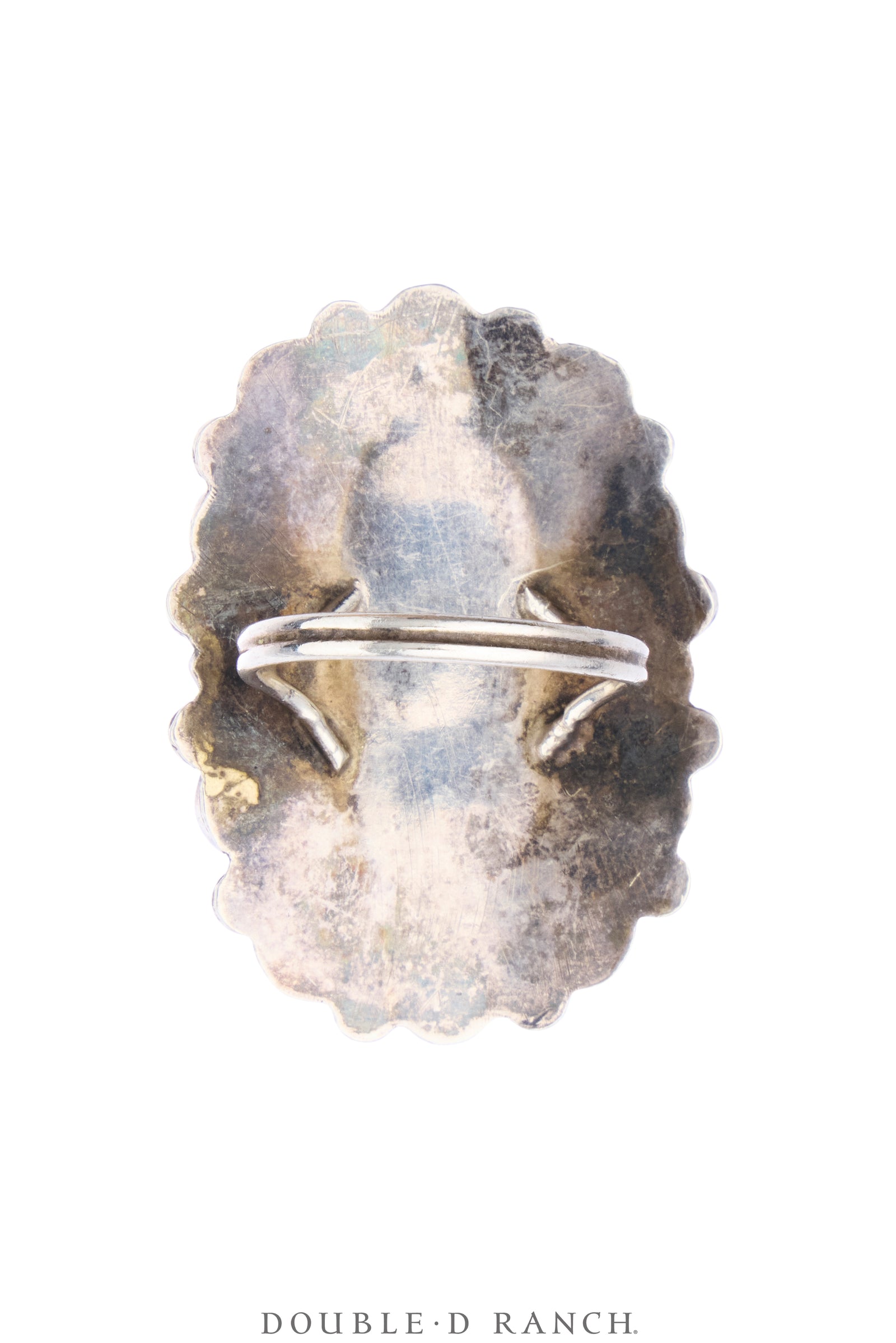 Ring, Cluster, Turquoise, Trader's Code Markings, Old Pawn, Early, 2140