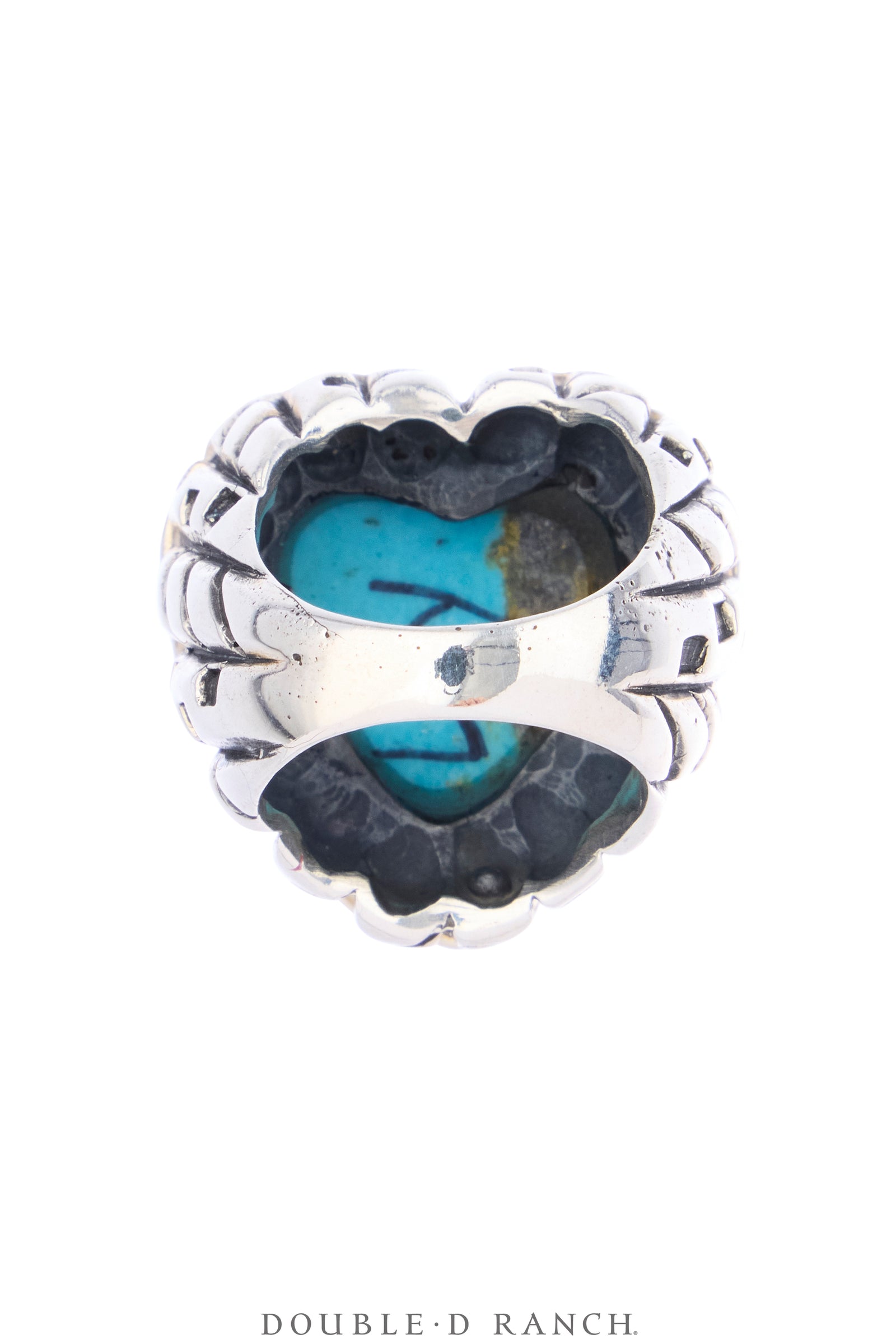 Ring, Dian Malouf, Kingman Turquoise, Sterling Silver, Hallmark, Contemporary, 2142