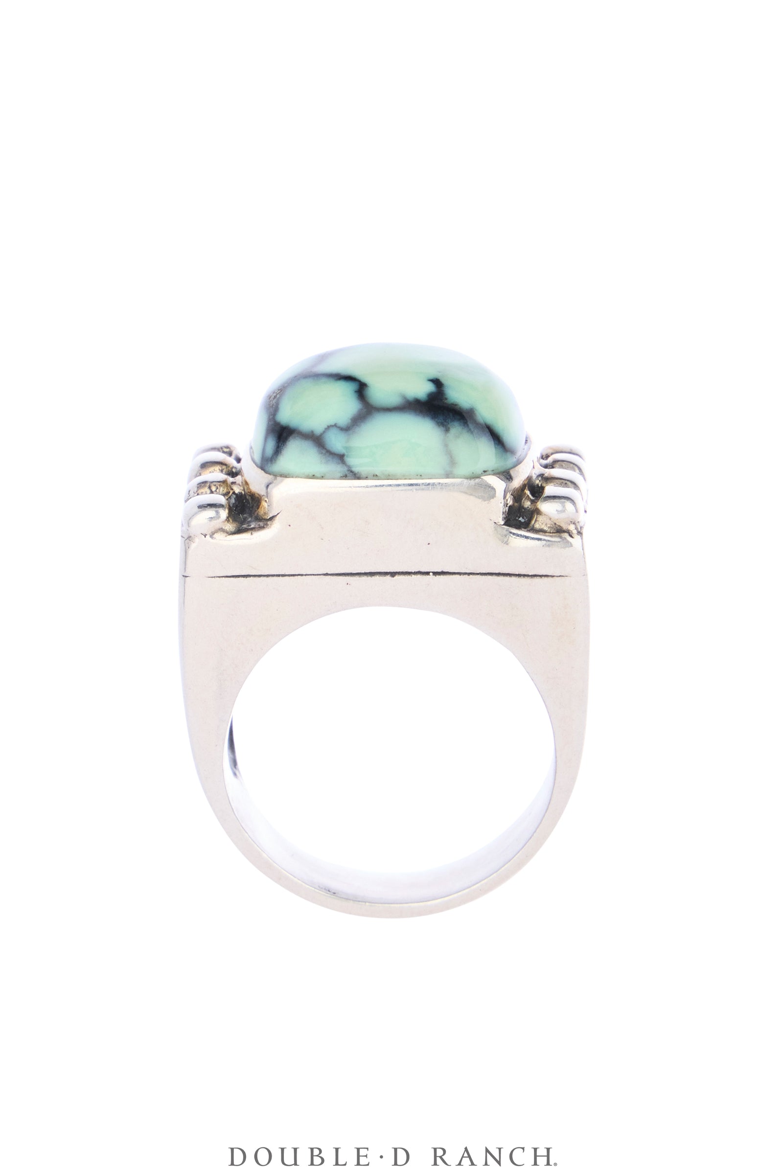 Ring, Dian Malouf, Turquoise, Sterling Silver, Hallmark, Contemporary, 2146