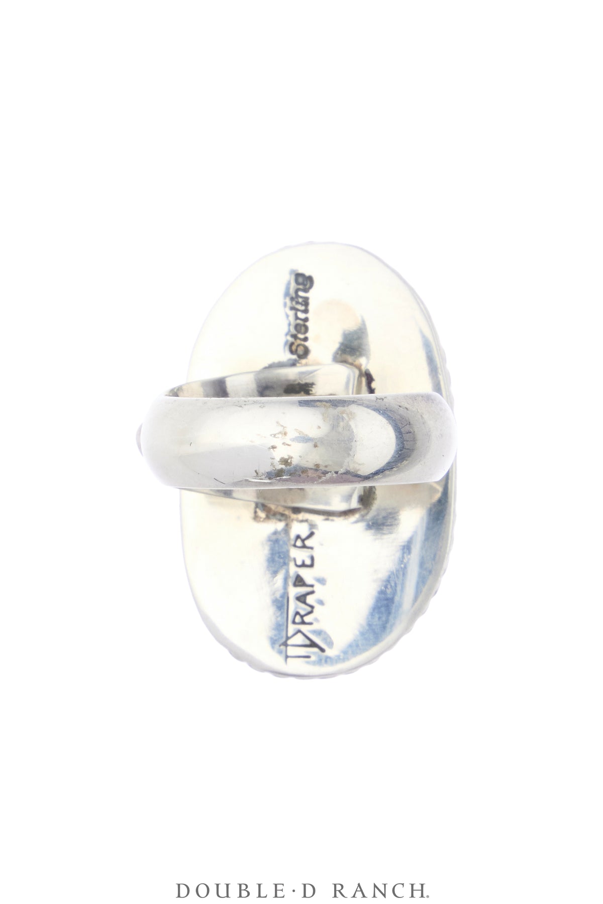 Ring, Natural Stone, Turquoise, Heavy Matrix, Hallmark, Vintage, 2150