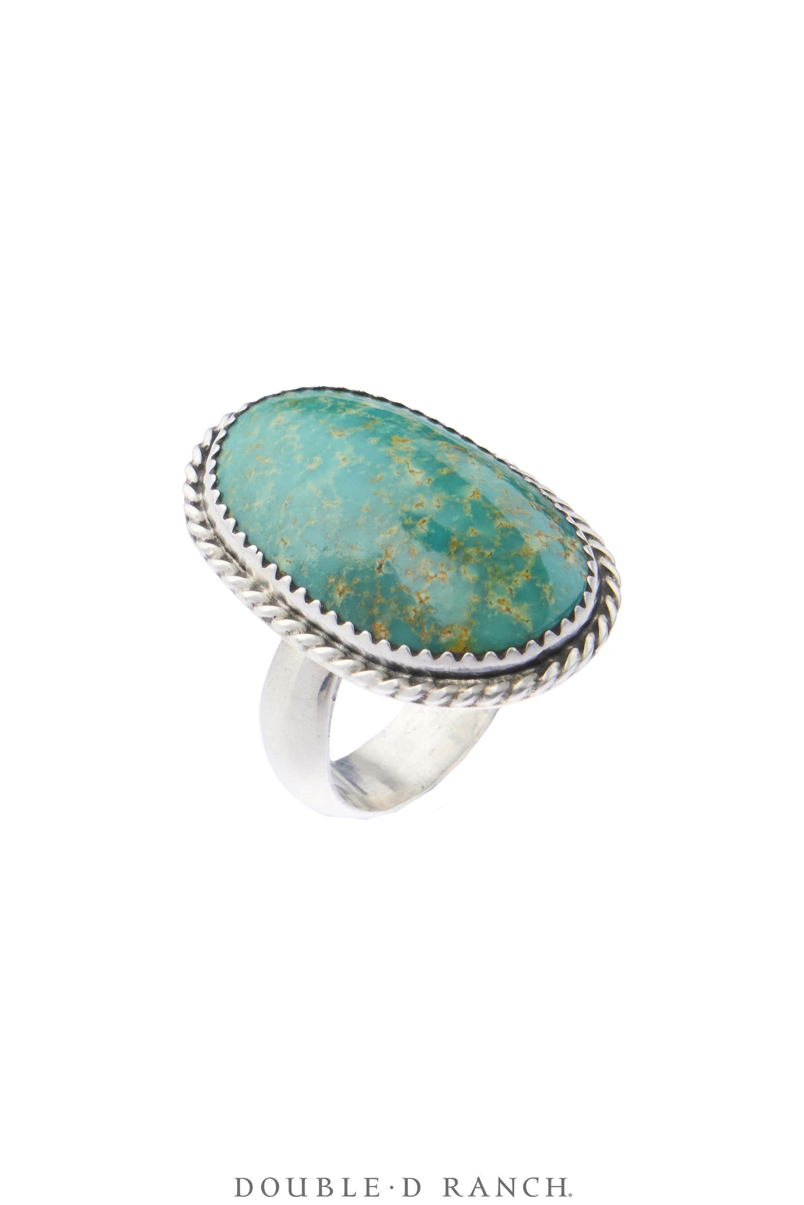 Ring, Natural Stone, Turquoise, Heavy Matrix, Hallmark, Vintage, 2150