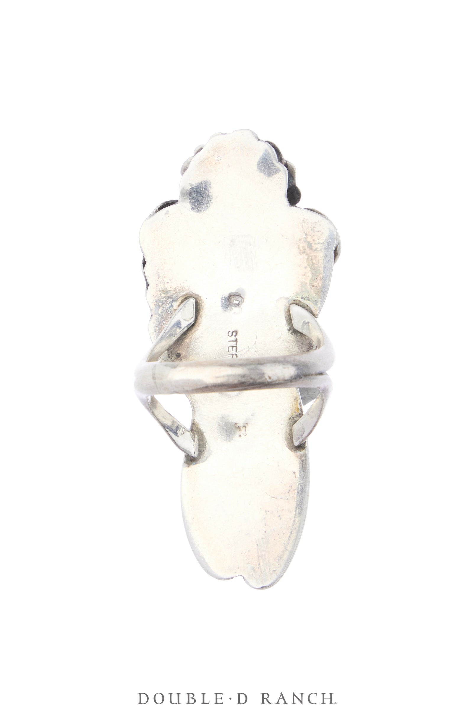 Ring, Natural Stone, Lapis, Appliqué, Hallmark, Vintage, 2161
