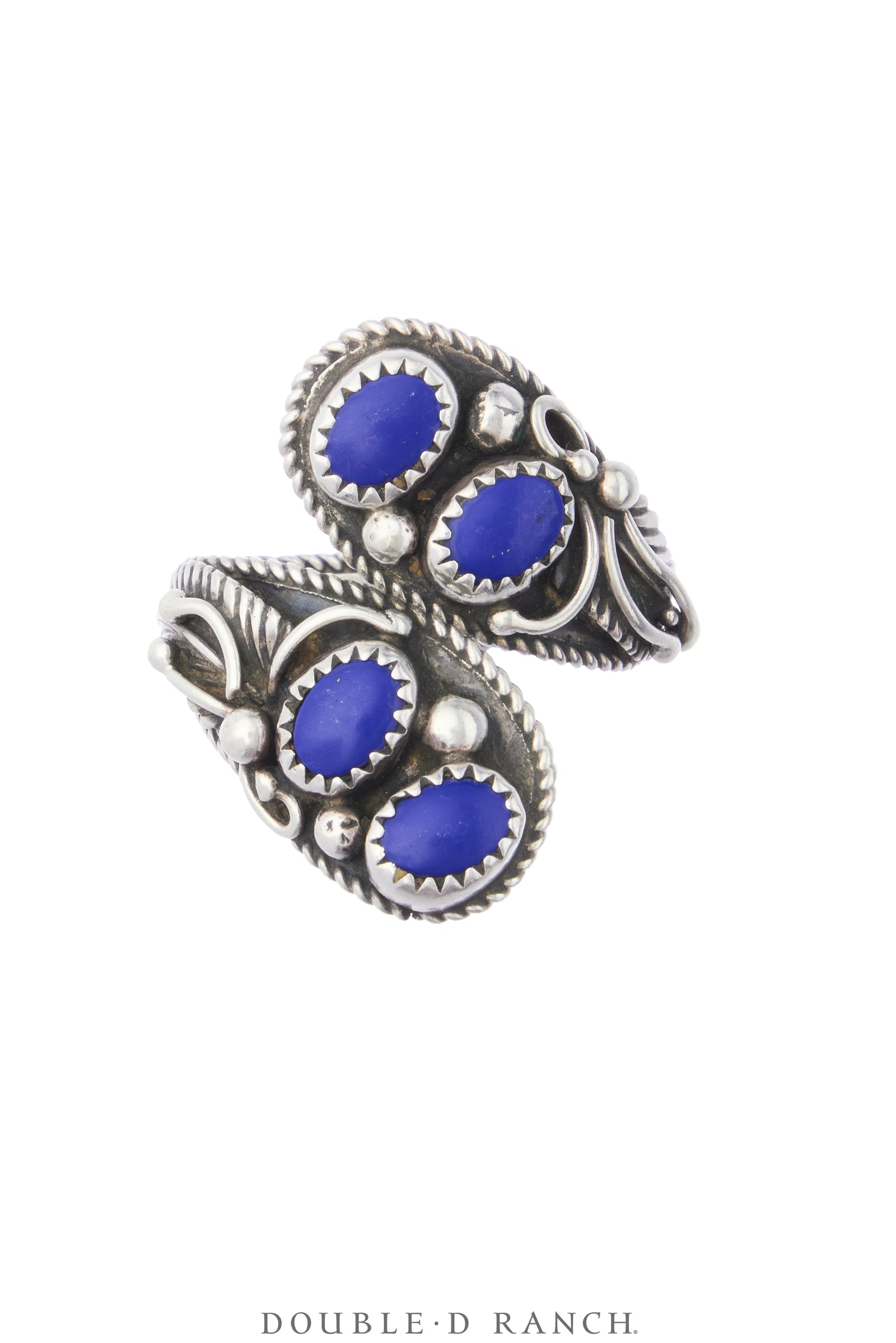 Ring, Wrap, Lapis, Four Stones, Hallmark, Vintage, 2163