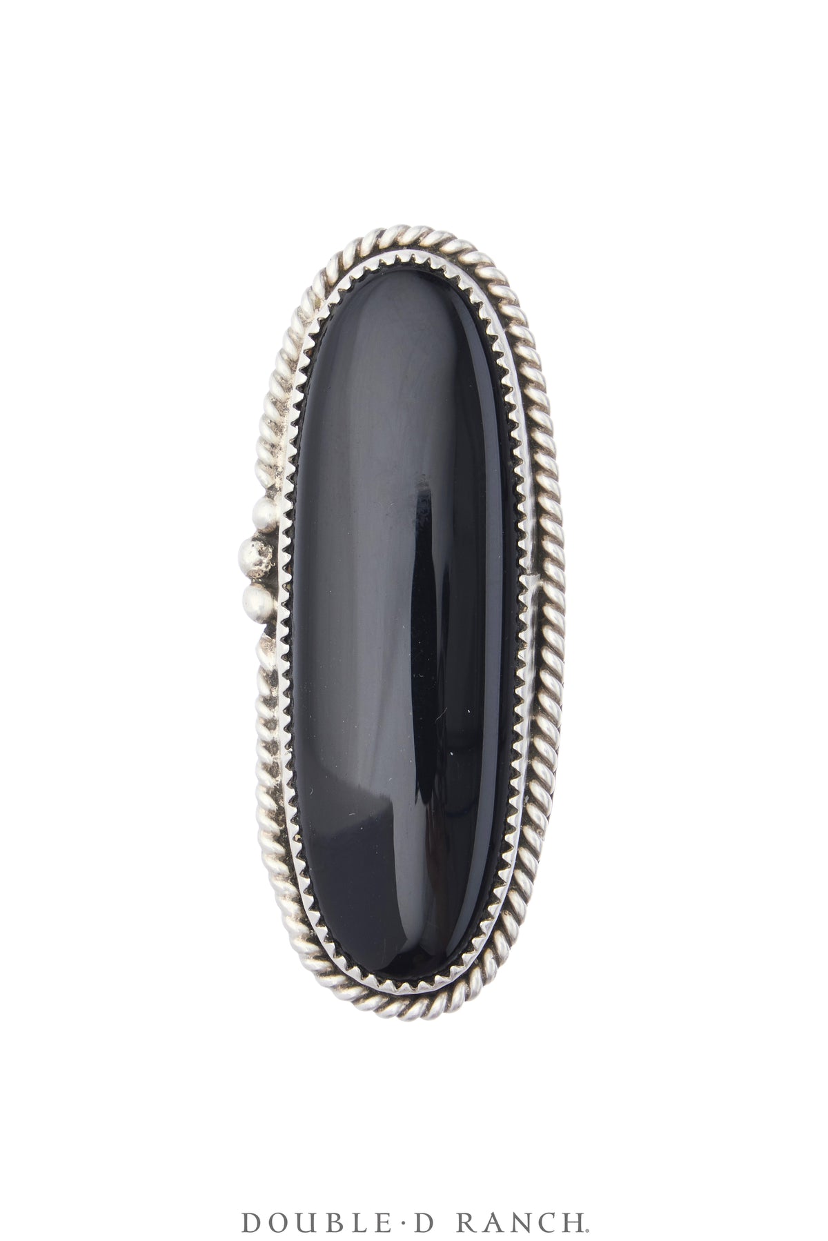 Ring, Natural Stone, Onyx, Long Oval, Hallmark, Vintage, 2164