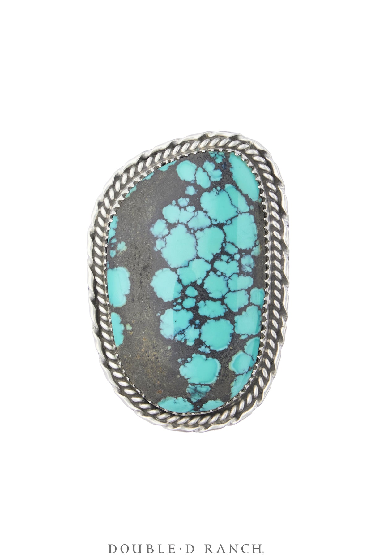Ring, Natural Stone, Turquoise, Heavy Matrix, Hallmark, Vintage, 2166