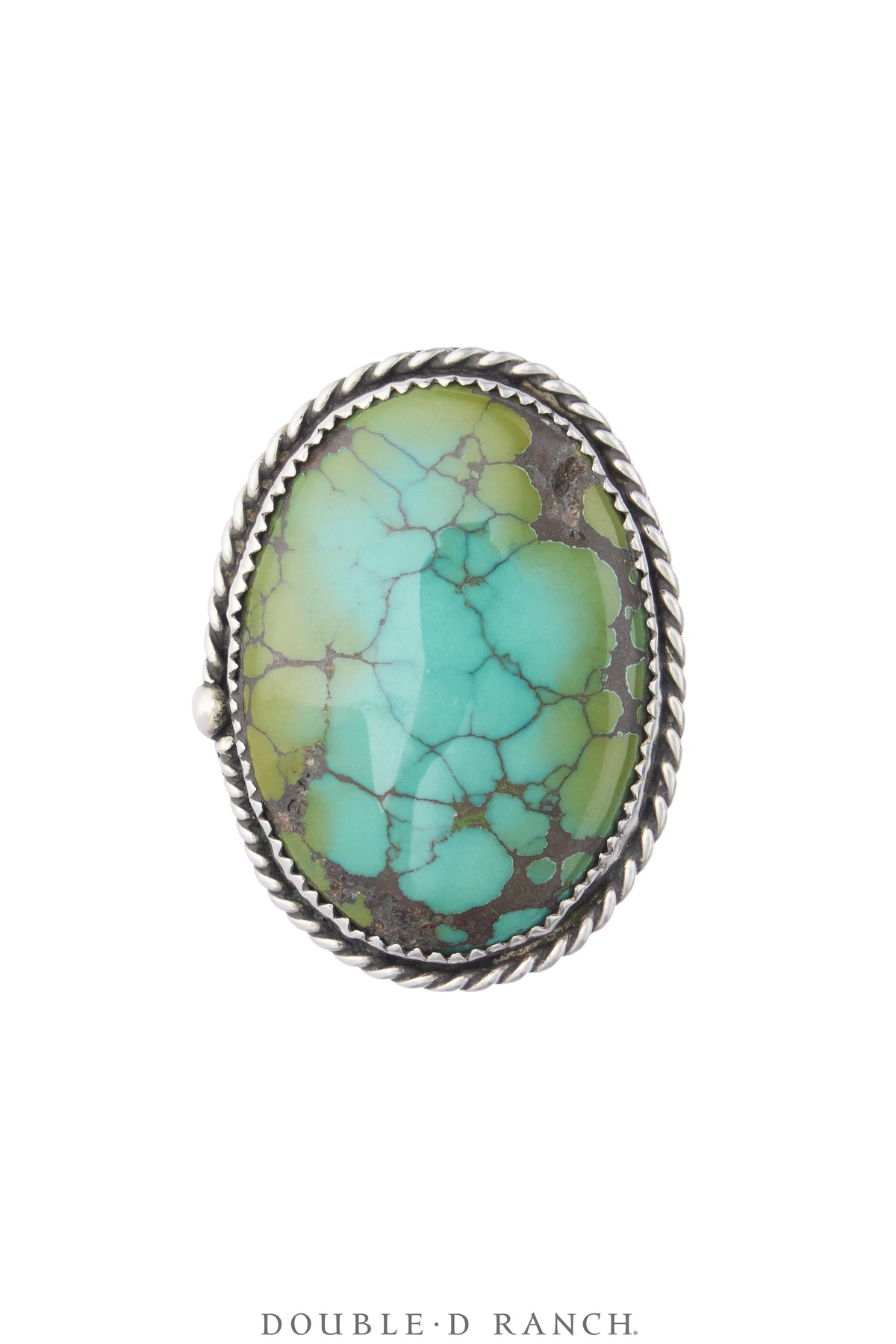 Ring, Natural Stone, Turquoise, Heavy Matrix, Sans Hallmark, Vintage, 2167