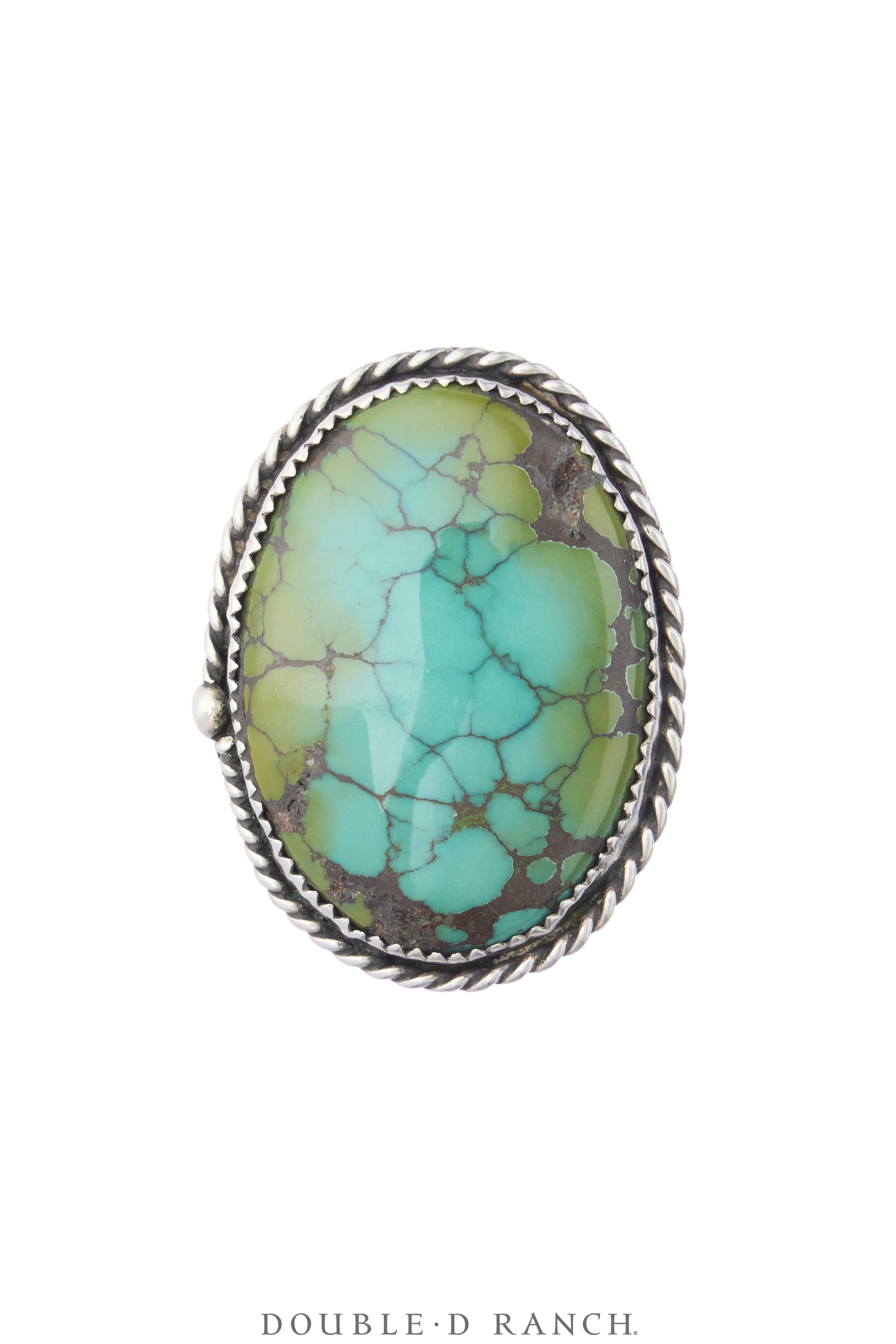 Ring, Natural Stone, Turquoise, Heavy Matrix, Sans Hallmark, Vintage, 2167