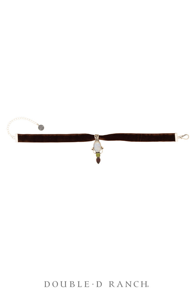 Necklace, Pendant, Margeaux Ribbon With Semi-Precious Stones, Hallmark, Contemporary, 3995J