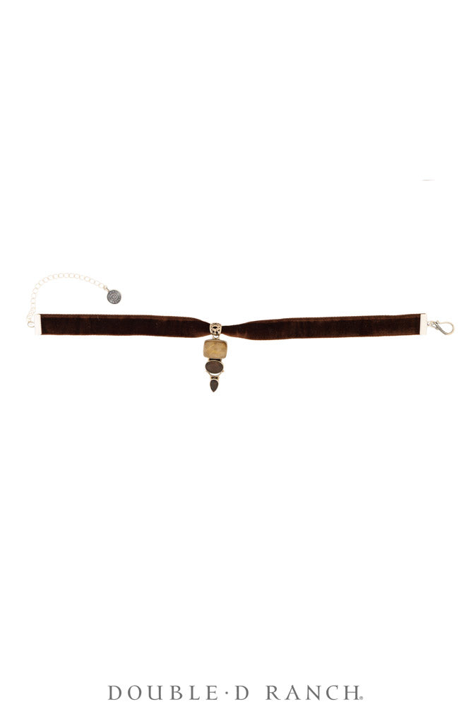 Necklace, Pendant, Margeaux Ribbon With Semi-Precious Stones, Hallmark, Contemporary, 3995I