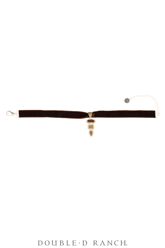Necklace, Pendant, Margeaux Ribbon With Semi-Precious Stones, Hallmark, Contemporary, 3995L