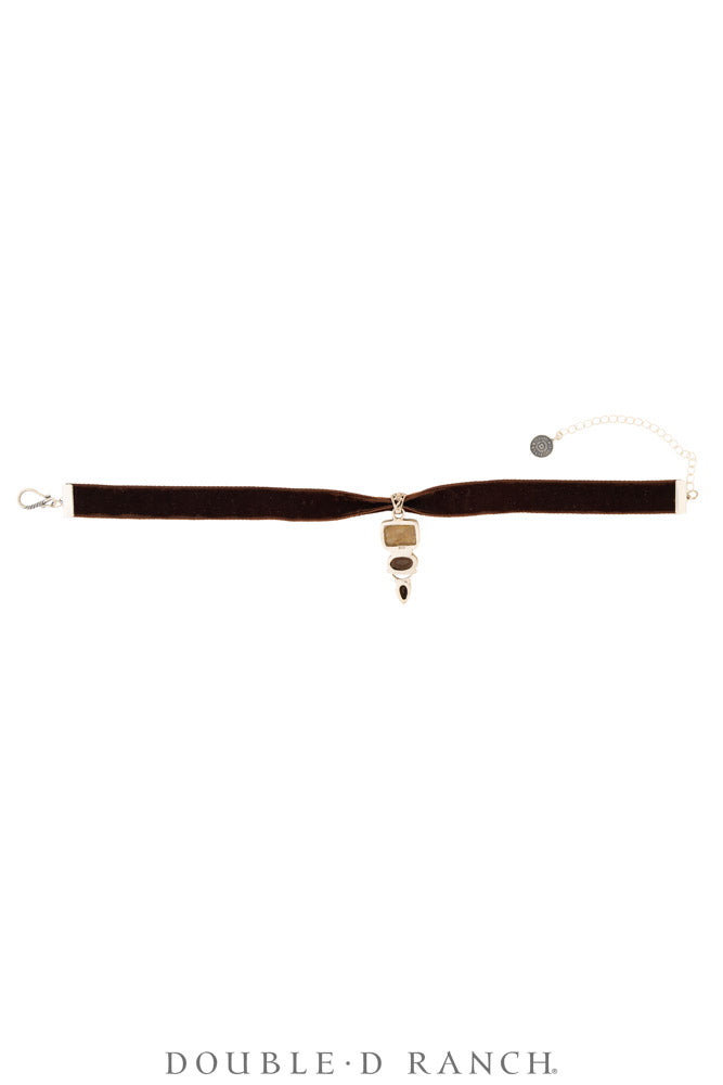 Necklace, Pendant, Margeaux Ribbon With Semi-Precious Stones, Hallmark, Contemporary, 3995I