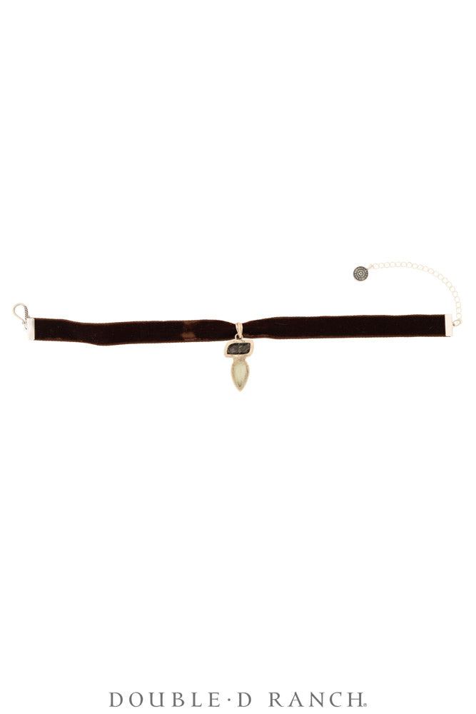 Necklace, Pendant, Margeaux Ribbon With Semi-Precious Stones, Hallmark, Contemporary, 3995N