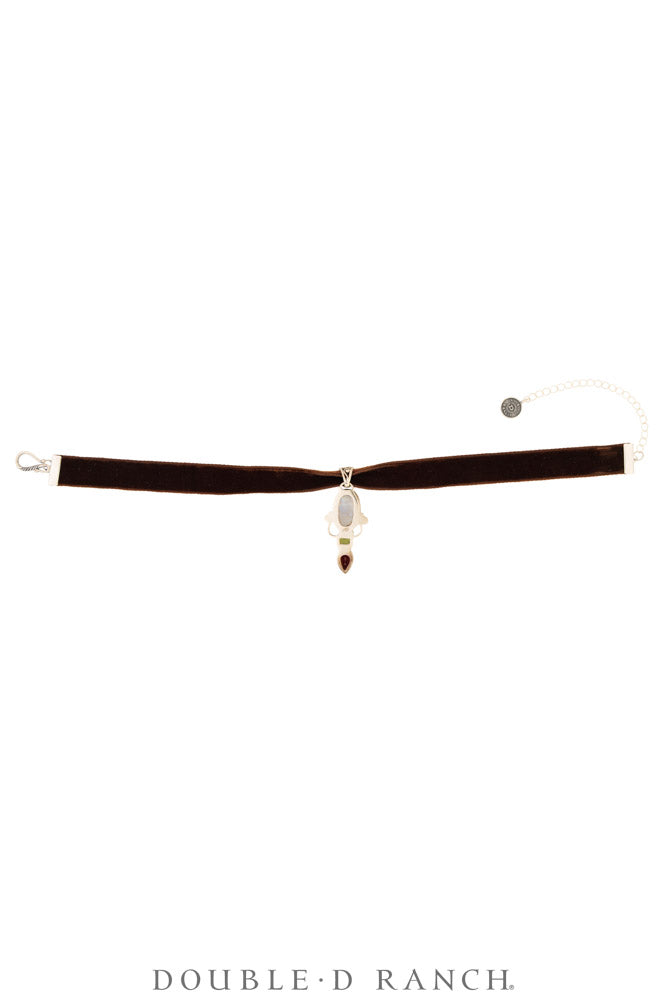 Necklace, Pendant, Margeaux Ribbon With Semi-Precious Stones, Hallmark, Contemporary, 3995J
