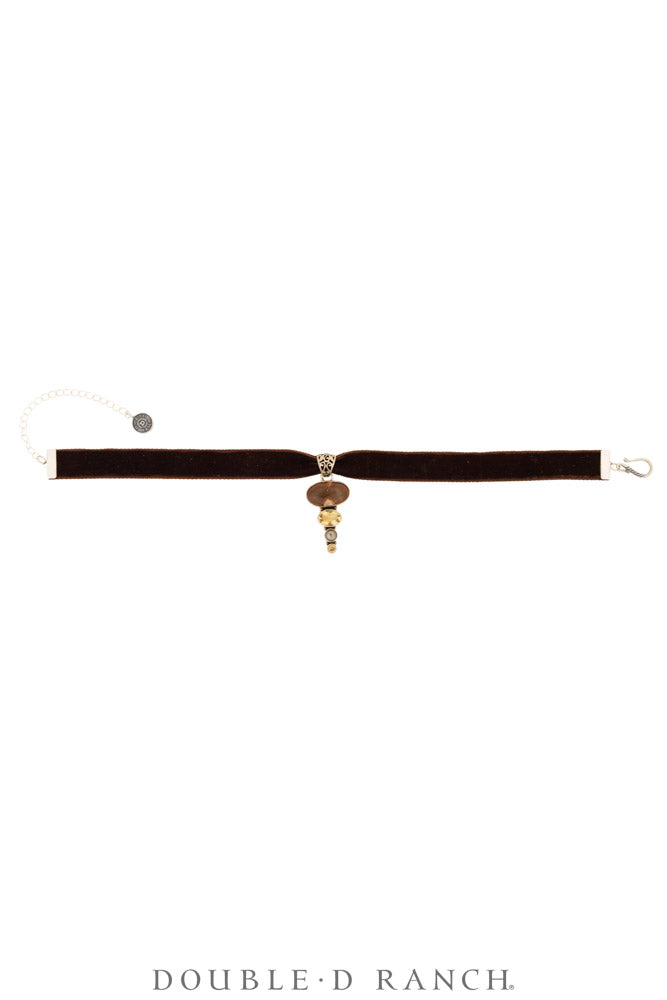 Necklace, Pendant, Margeaux Ribbon With Semi-Precious Stones, Hallmark, Contemporary, 3995M
