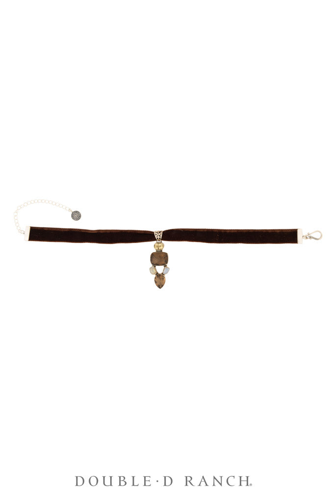 Necklace, Pendant, Margeaux Ribbon With Semi-Precious Stones, Hallmark, Contemporary, 3995R